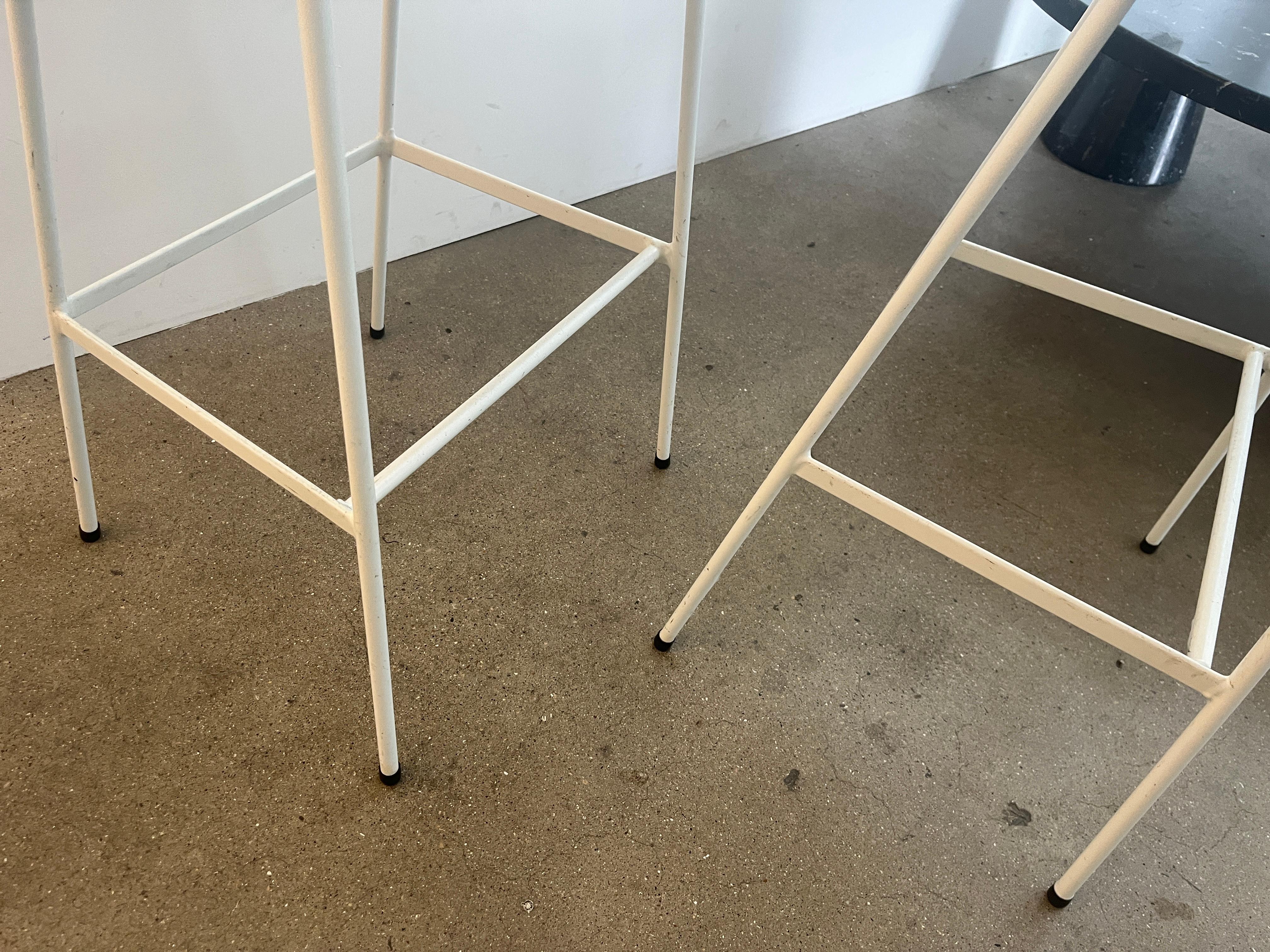 Powder-Coated Frank Guille Program Bar Stool, Kandya UK, 1958 - Pair available