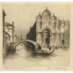 Frank Harding - Early 20th Century Etching, St Mark's Hospital