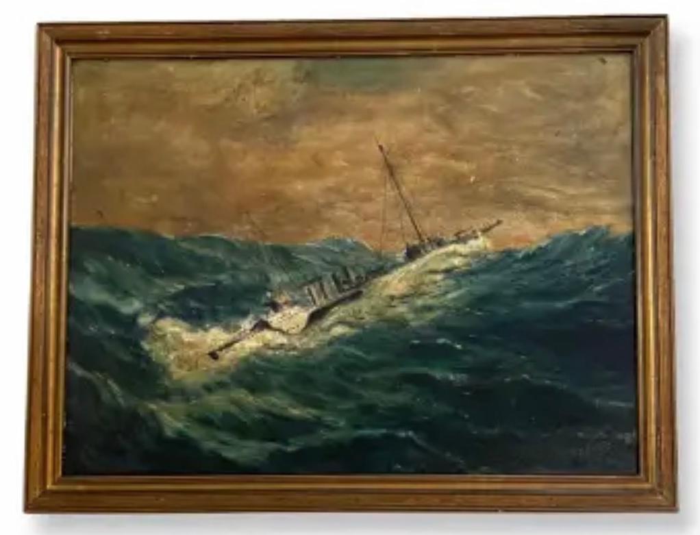 Paysage marin - Painting de Frank Henry Mason