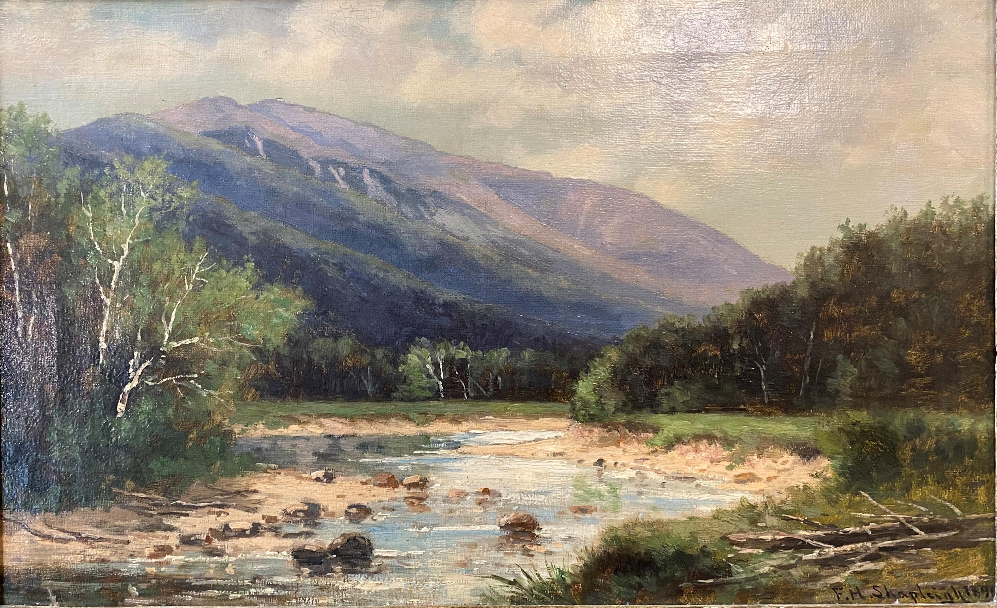 Monte Washington e fiume Ellis - Painting di Frank Henry Shapleigh