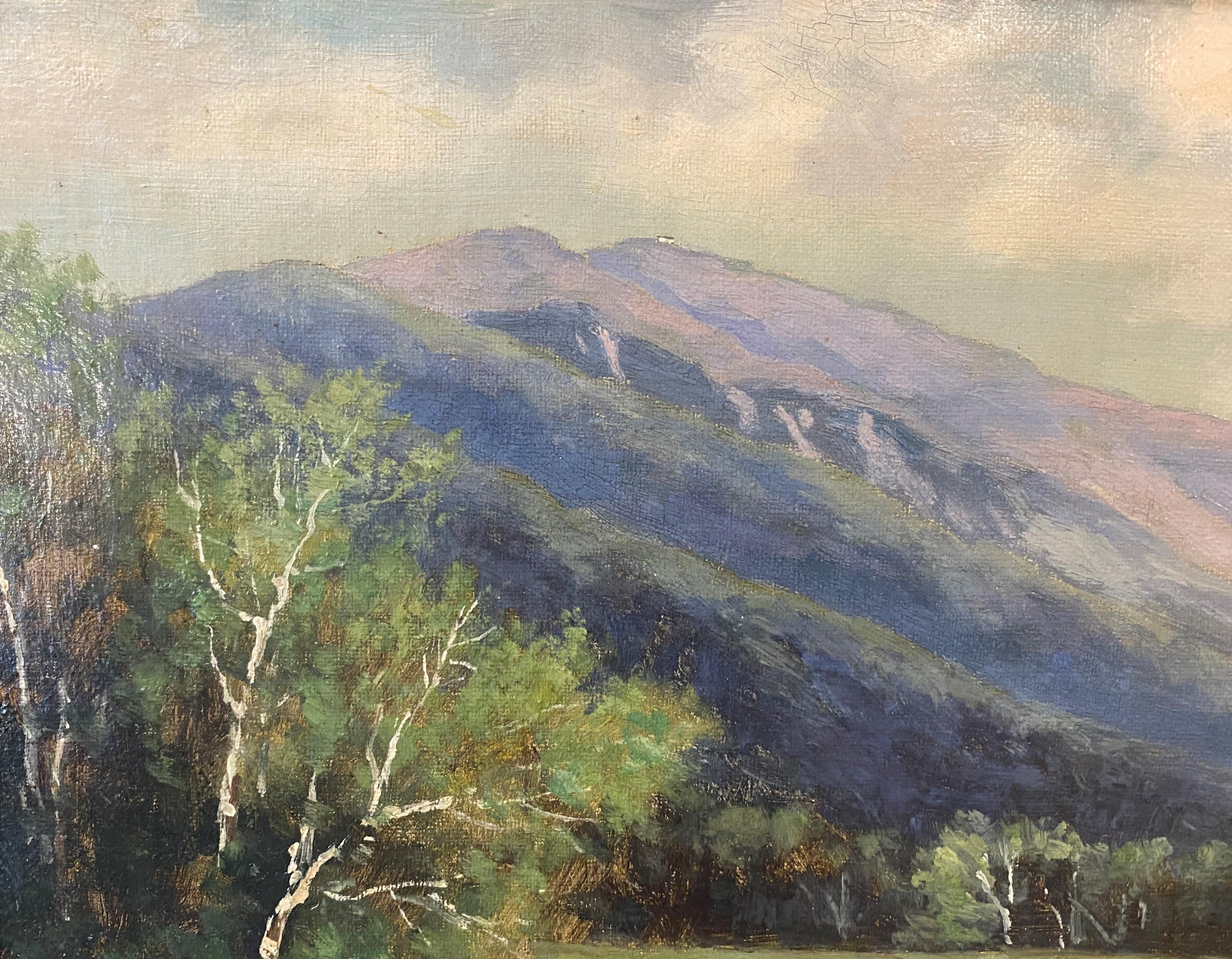 Monte Washington e fiume Ellis - Painting Realismo di Frank Henry Shapleigh