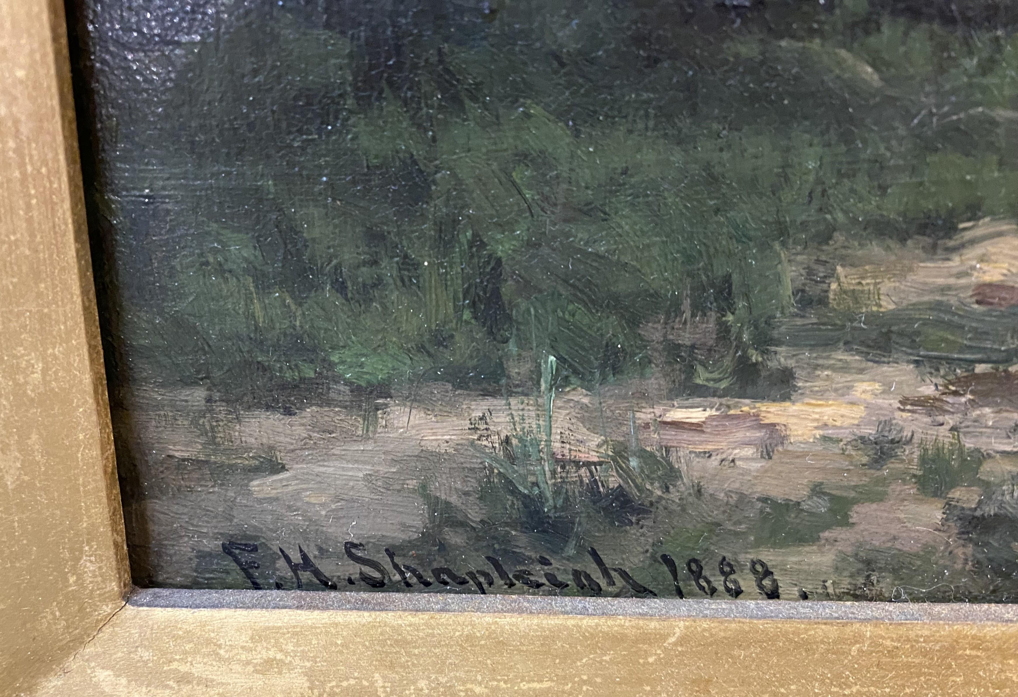 Monte Washington y río Saco en Hiram, Maine 1888 en venta 1