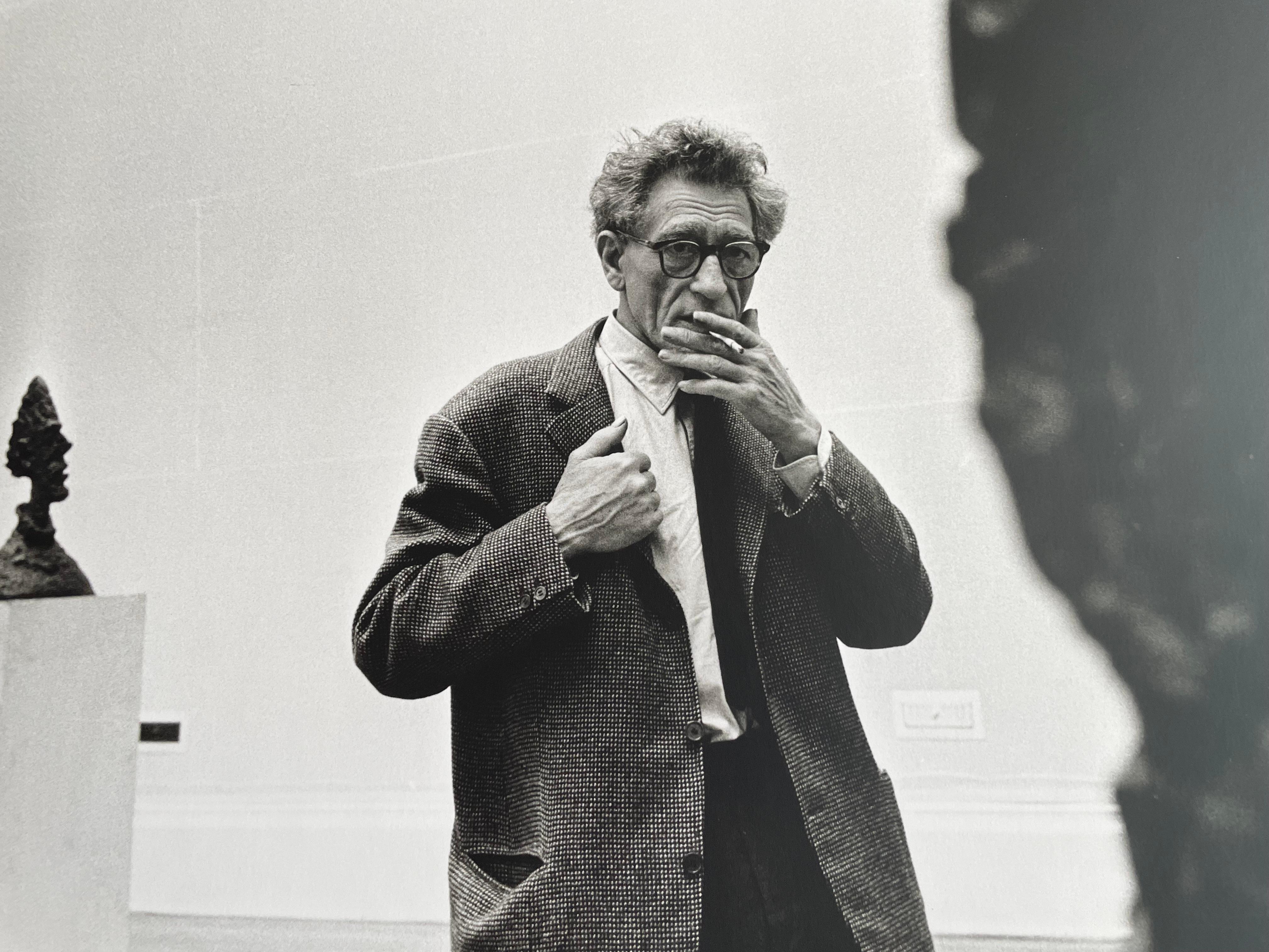Alberto Giacometti fotografia in bianco e nero alla gelatina d'argento 16x12 in vendita 2