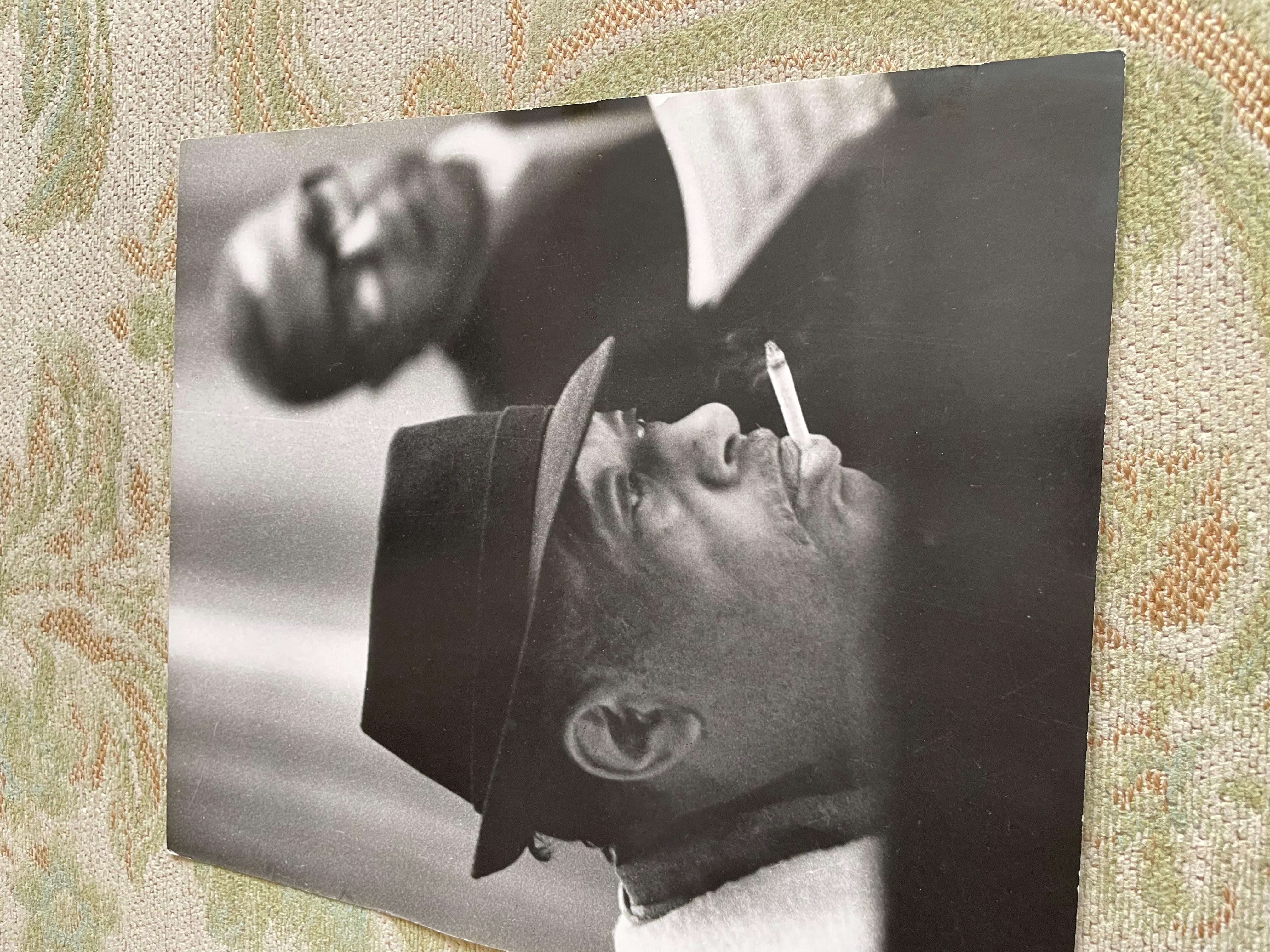 Duke Ellington with cigarette at rehearsals VINTAGE b/w hand print For Sale 5