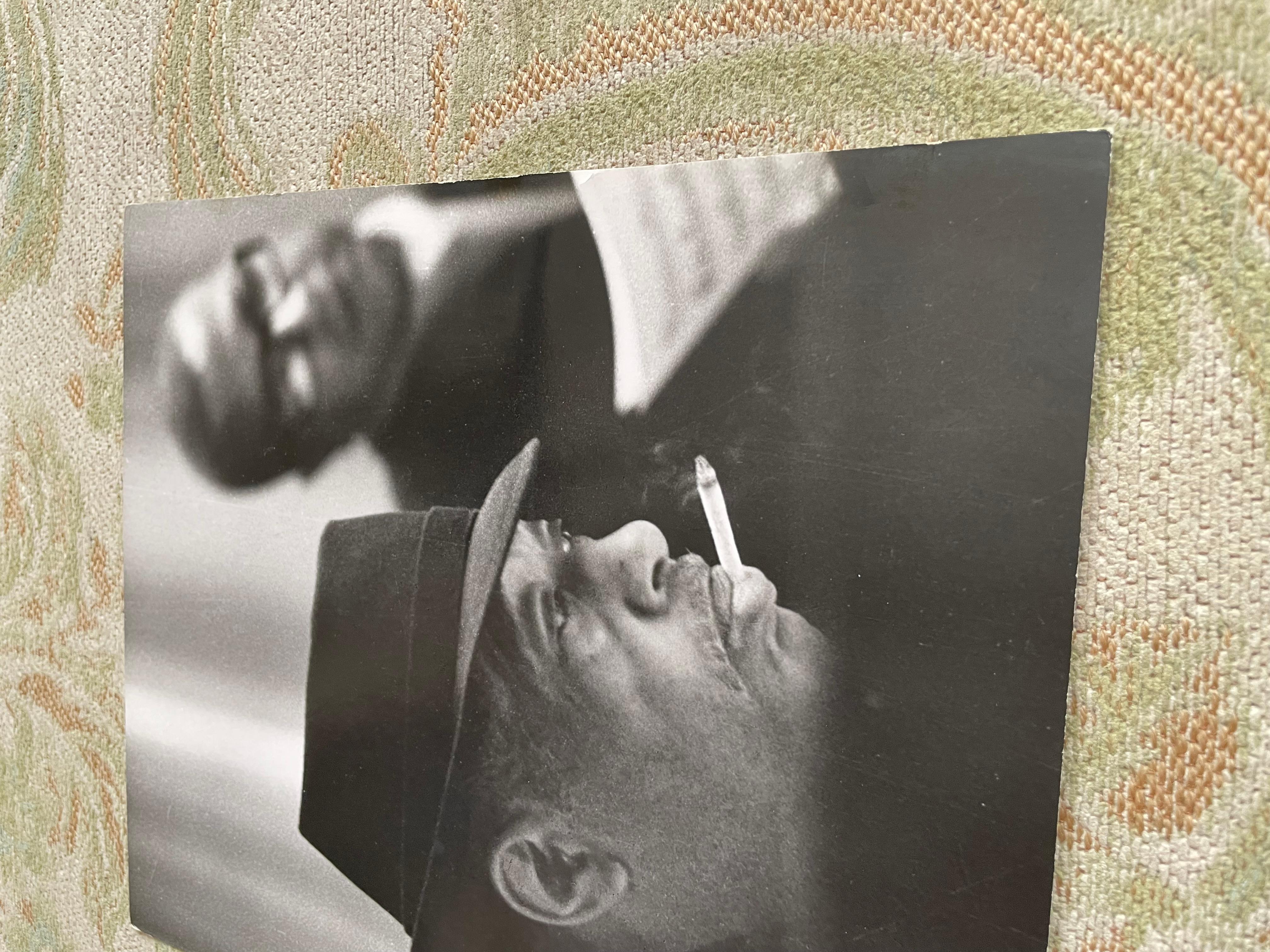Duke Ellington with cigarette at rehearsals VINTAGE b/w hand print For Sale 6