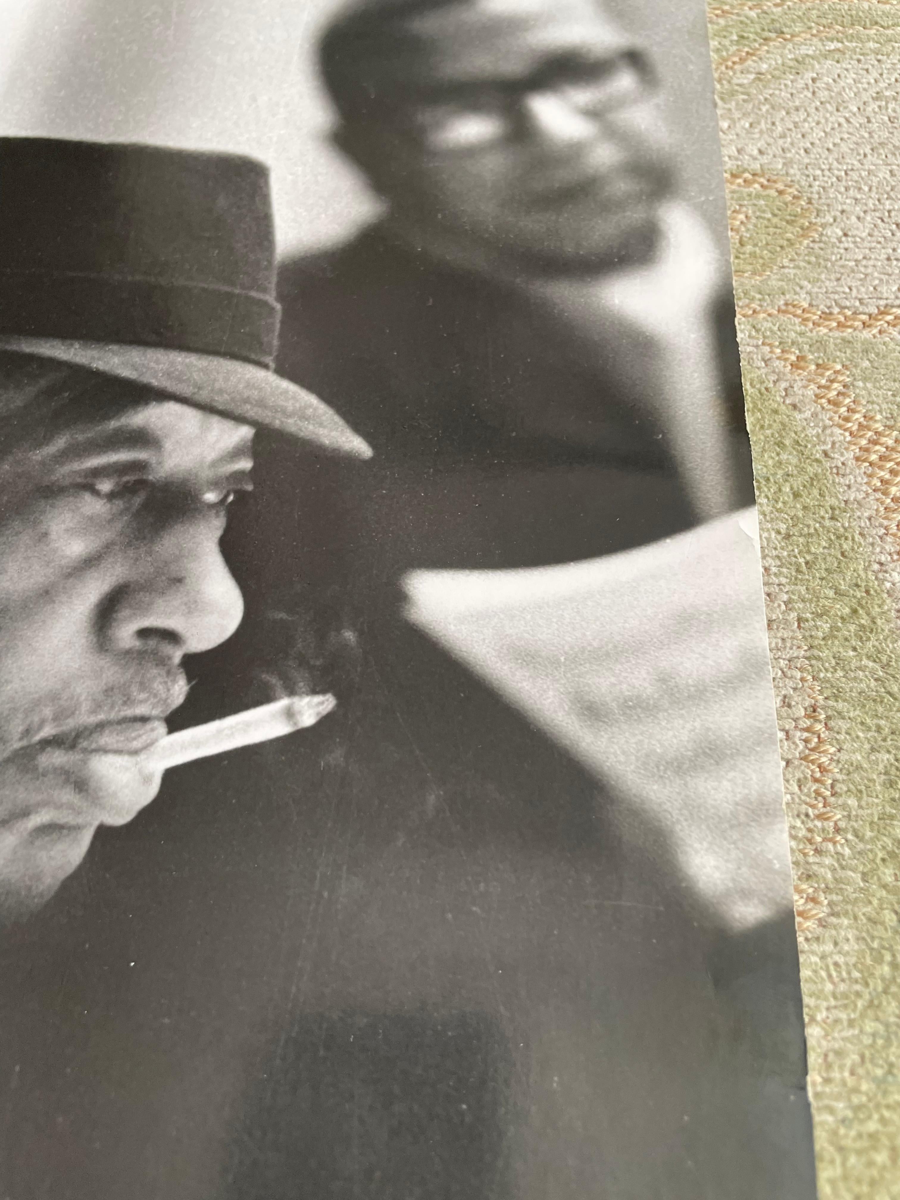 Duke Ellington with cigarette at rehearsals VINTAGE b/w hand print For Sale 7