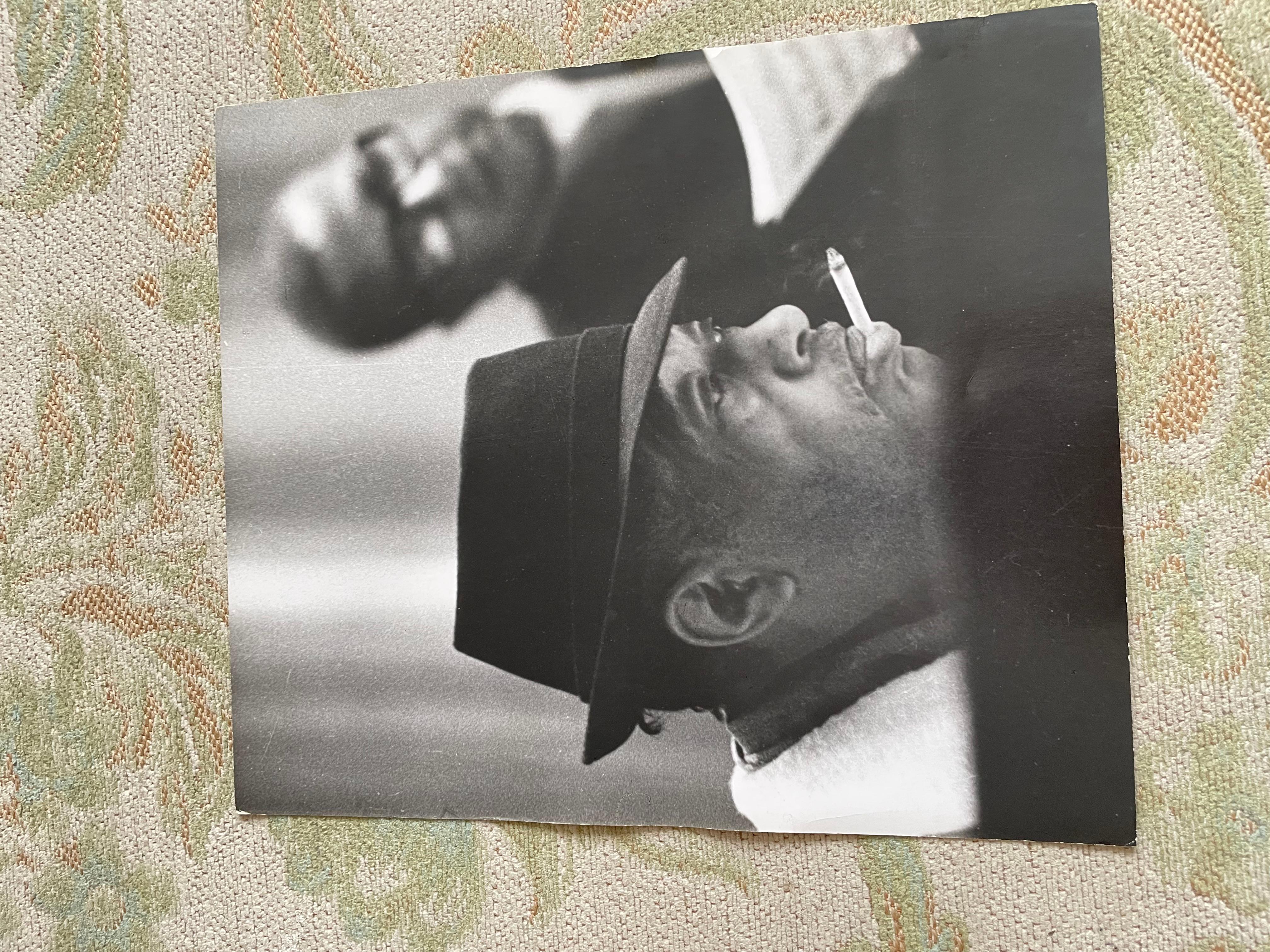 Duke Ellington with cigarette at rehearsals VINTAGE b/w hand print For Sale 4