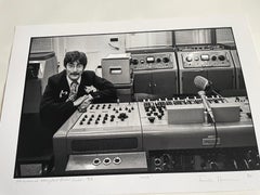 John Lennon at Abbey Rd Studios  b/w archival photograph 17 x 25 inch
