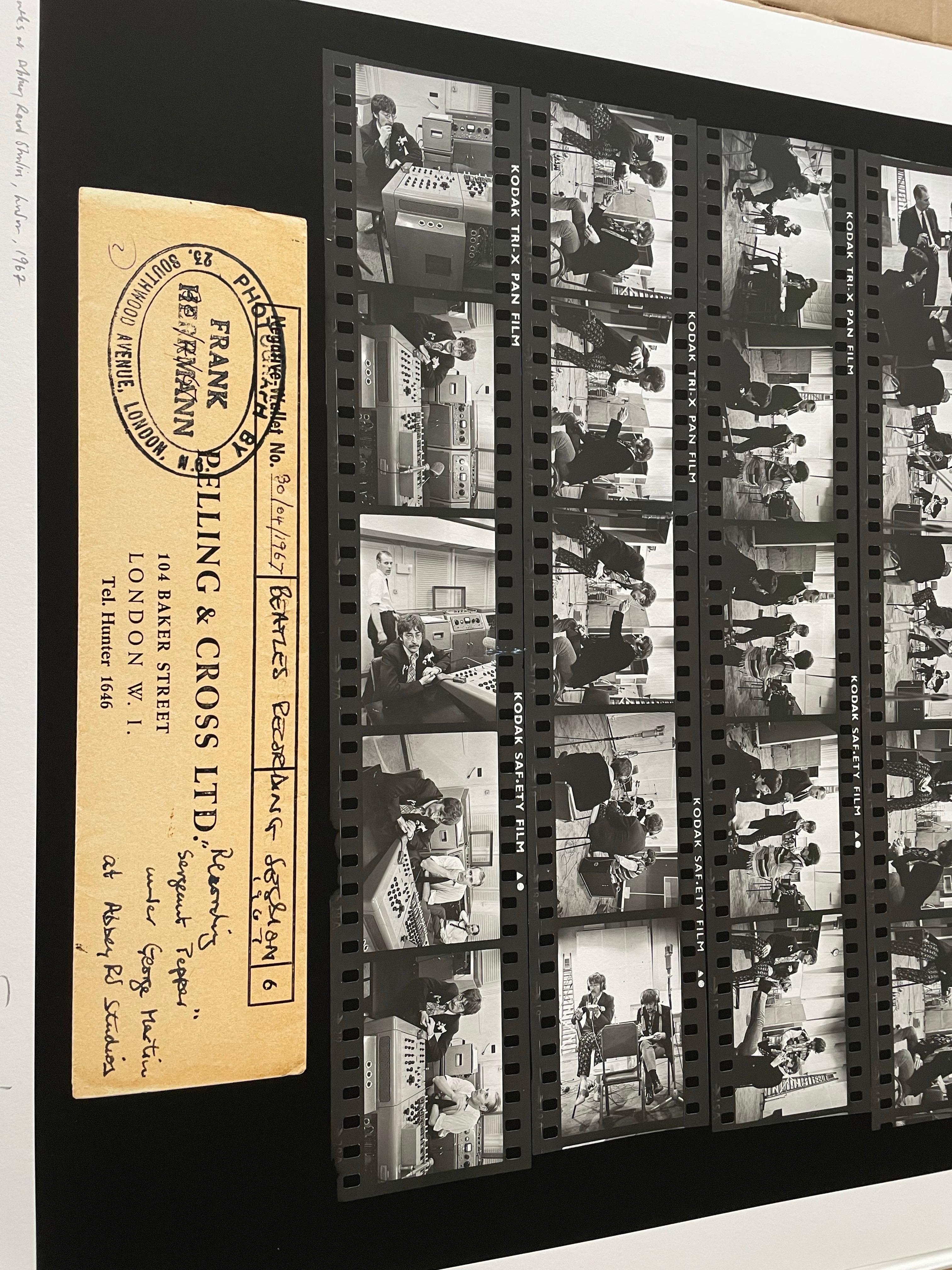 The Beatles a Abbey Rd OVERSIZE Foglio a contatto FONDO fotografia in b/n in vendita 8