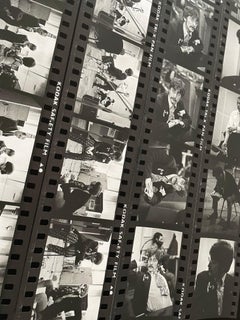 The Beatles at Abbey Rd OVERSIZE Contact sheet FOUND b/w photograph