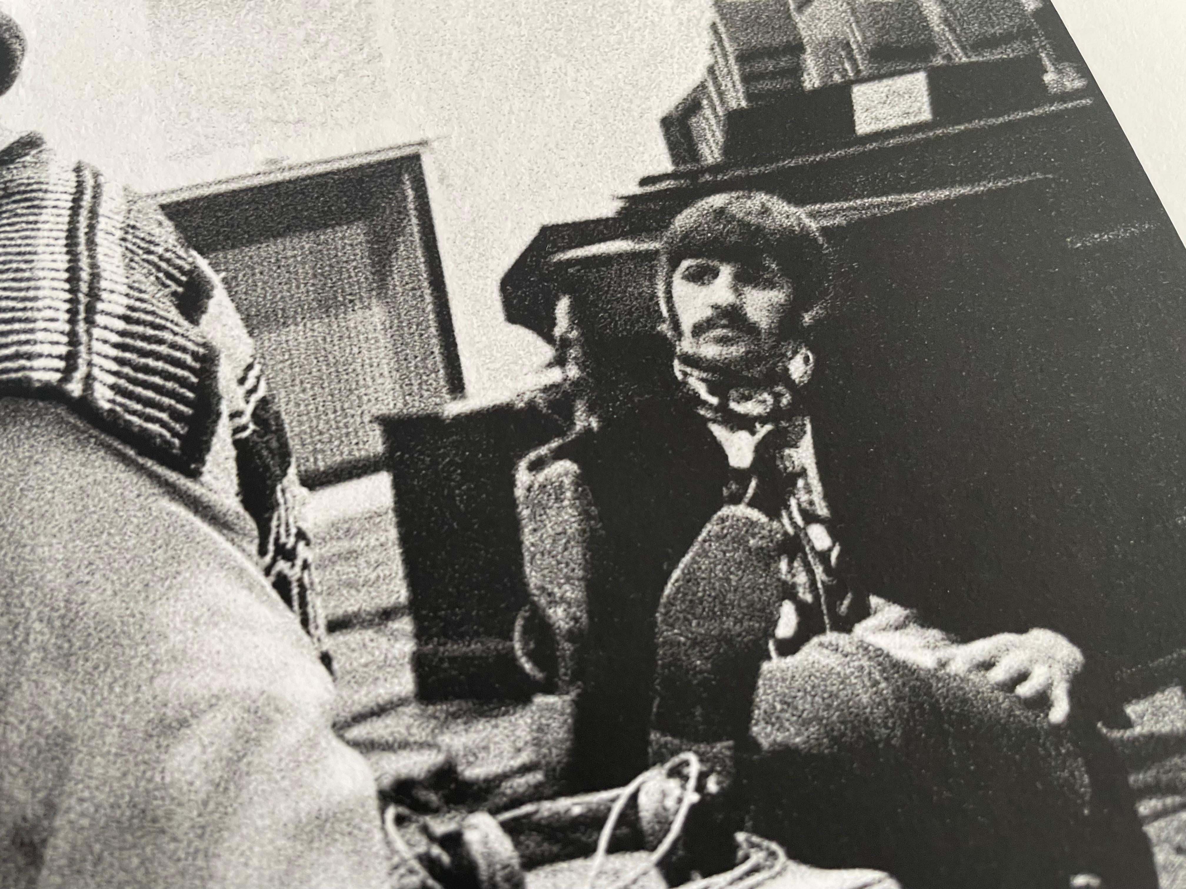 The Beatles at Abbey Road Studios, March 30th 1967 during the recording of Sgt Pepper's Lonely Hearts Club Band, take a lunch break. Later that day they after recording they made their way to Michael Cooper's Flood Street Studios to pose for the