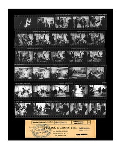 The Beatles in der Abbey Road London 1967 b/w Kontakt sheet in Übergröße LOST
