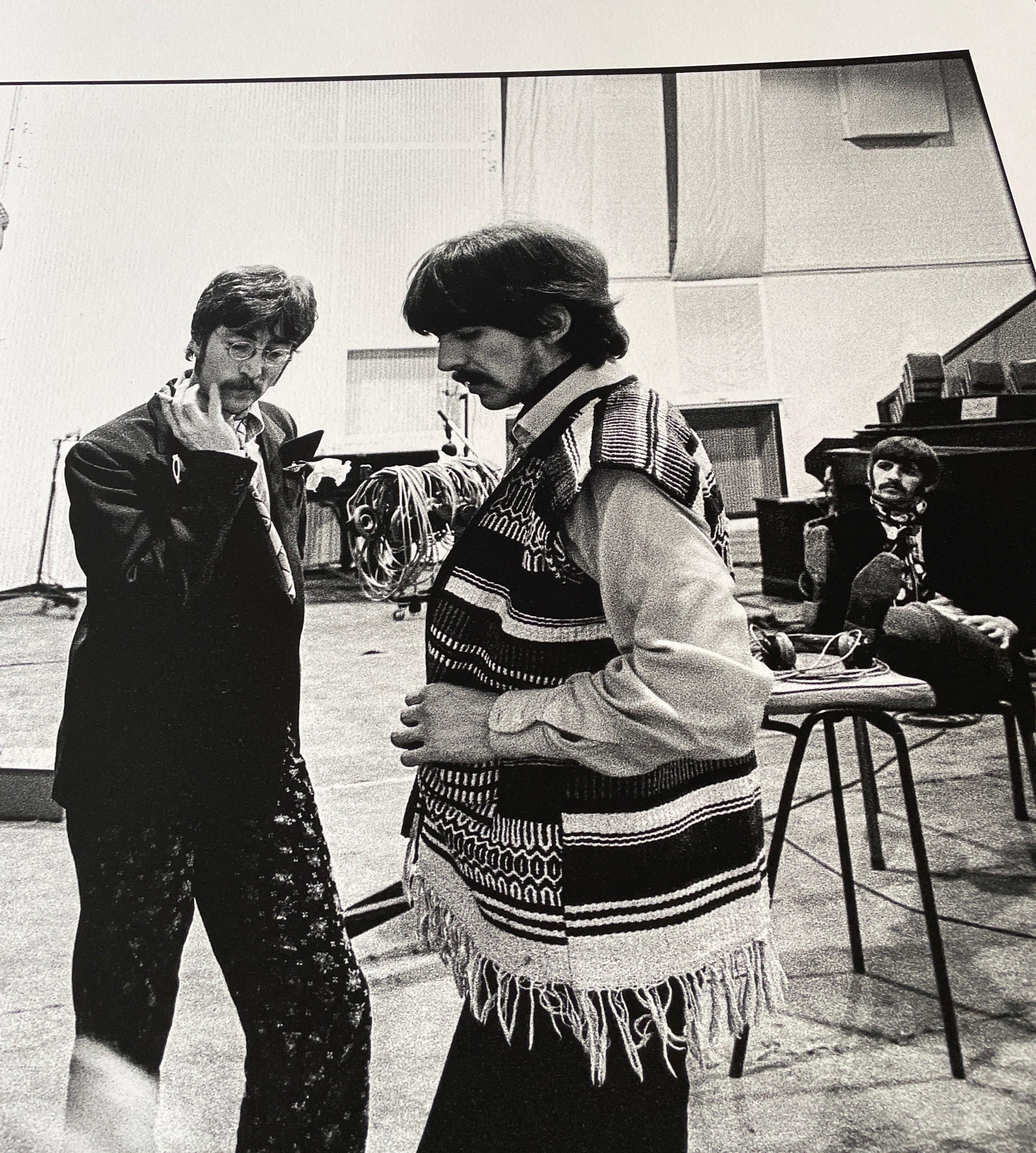The Beatles at Abbey Road London 1967 b/w photograph 'smoke'. en vente 2