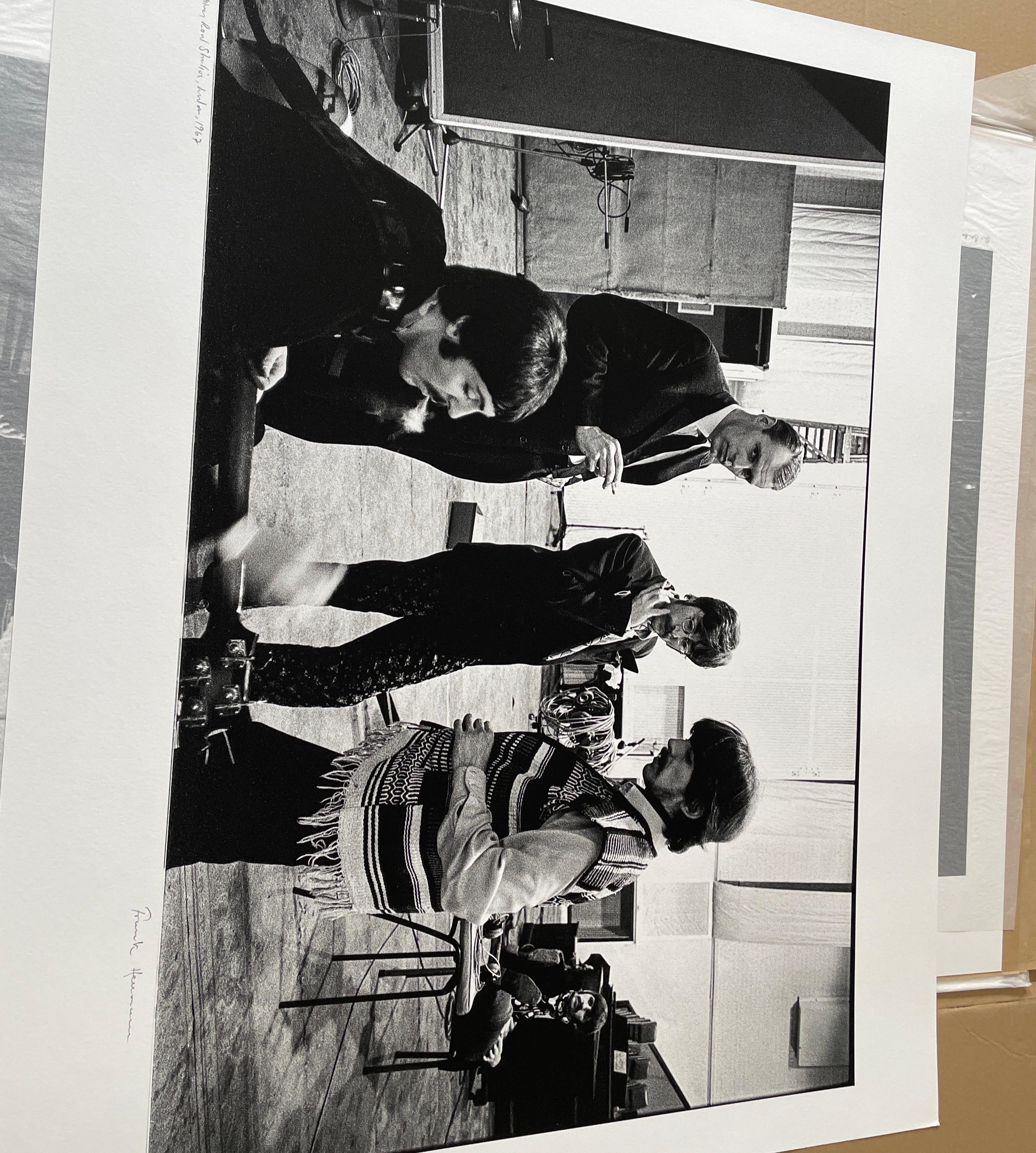 The Beatles at Abbey Road London 1967 b/w photograph 'smoke'. en vente 4