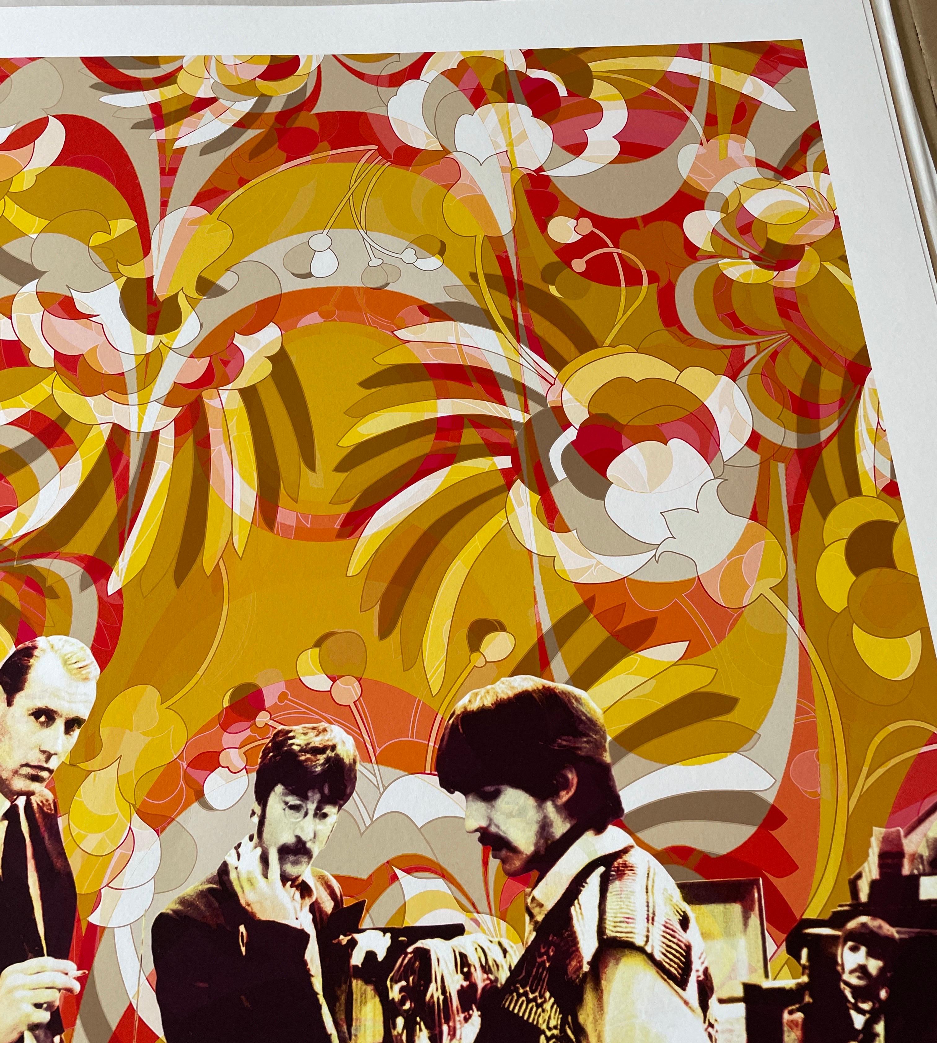 The Beatles at Abbey Rod 1967 impression couleur psychédélique en vente 6