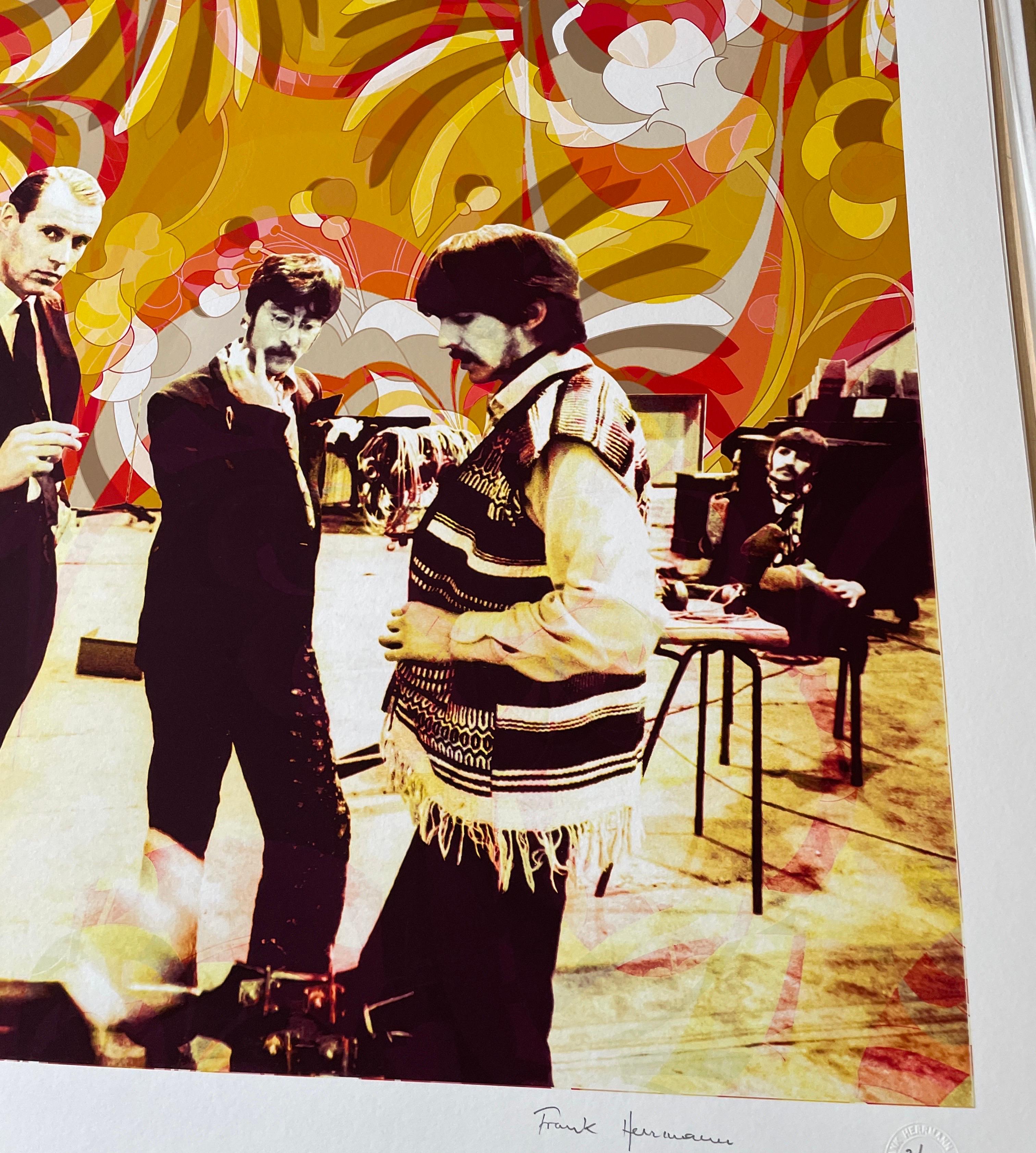 The Beatles at Abbey Rod 1967 impression couleur psychédélique en vente 8
