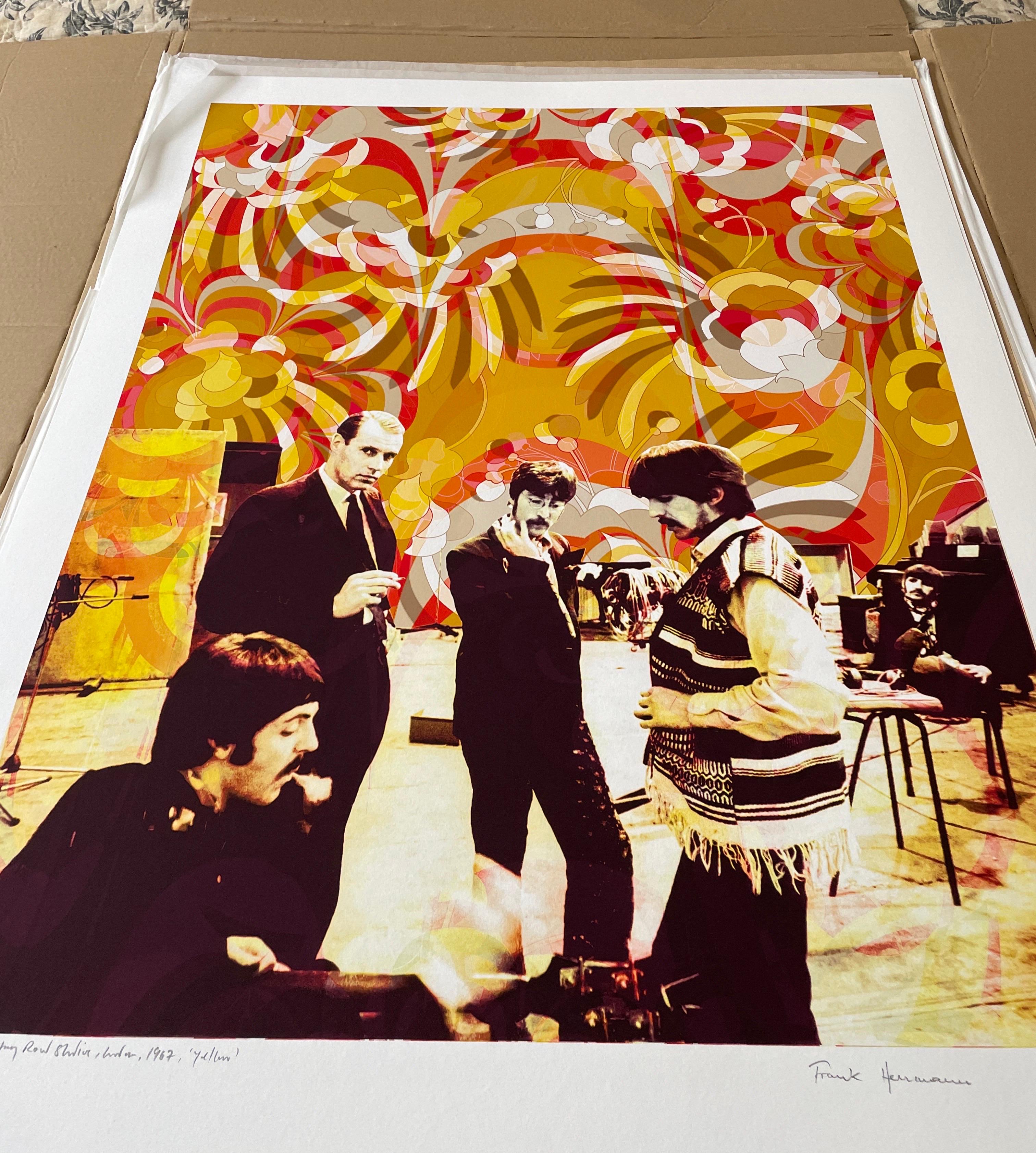 The Beatles at Abbey Rod 1967 impression couleur psychédélique en vente 10