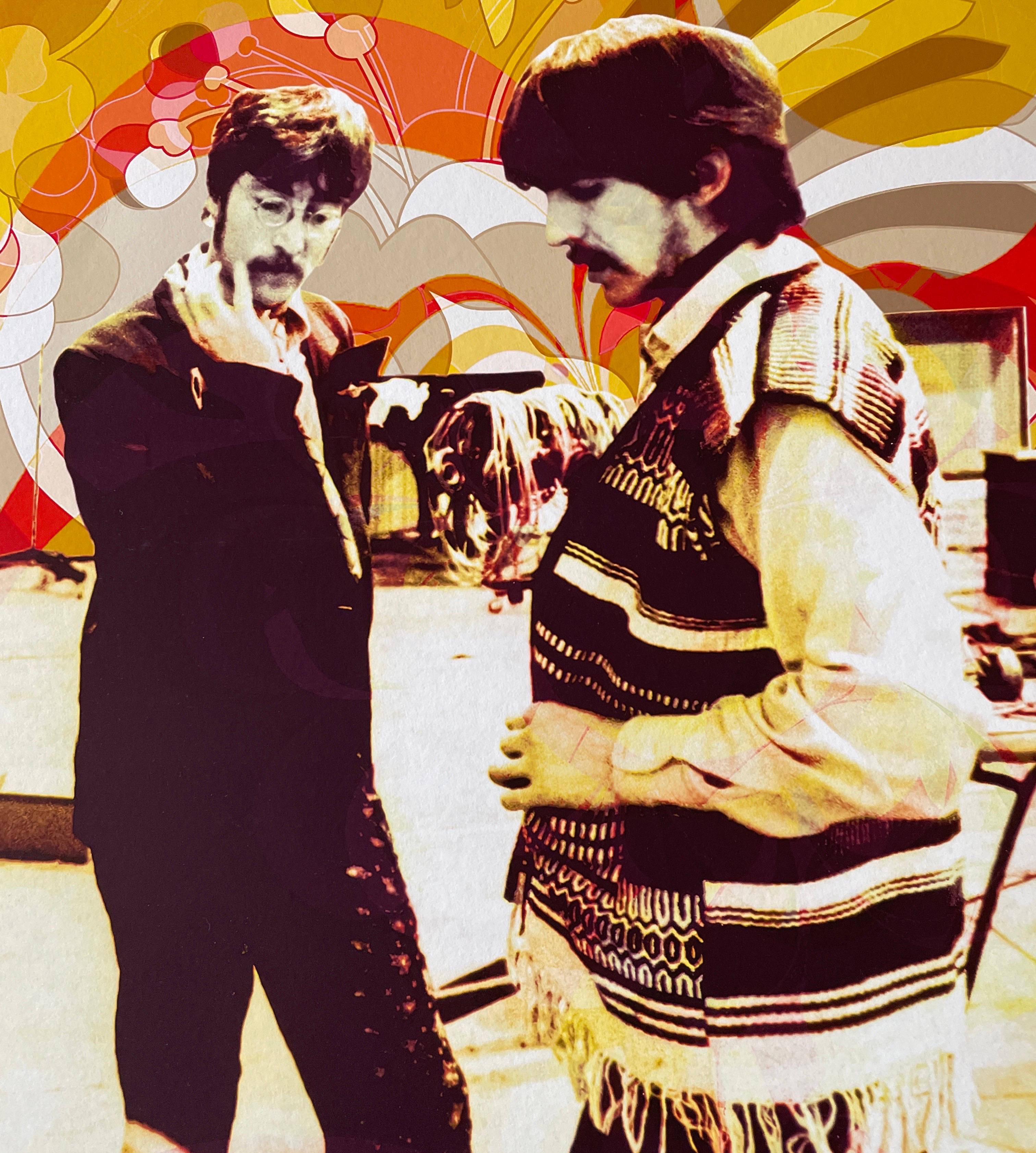 The Beatles at Abbey Rod 1967 impression couleur psychédélique en vente 11
