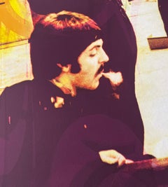 The Beatles at Abbey Rod 1967 psychedelic colour print