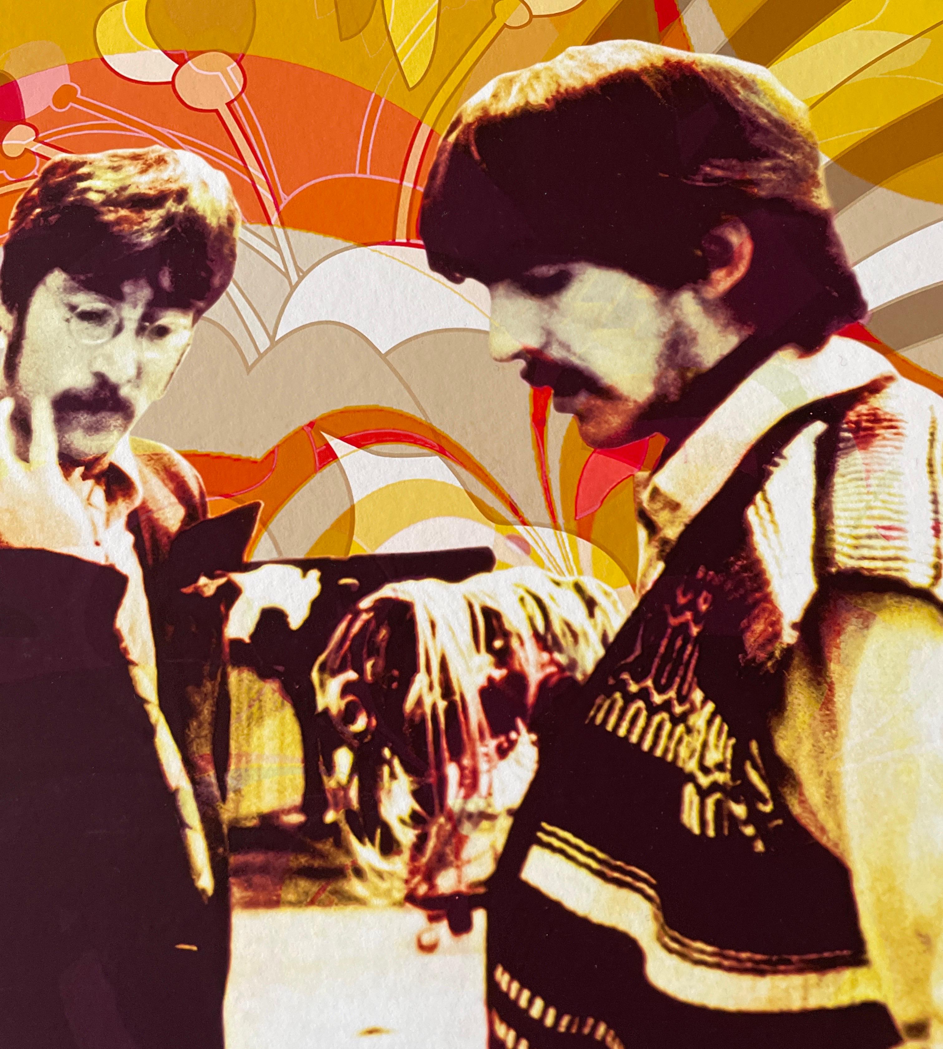 The Beatles at Abbey Rod 1967 impression couleur psychédélique en vente 3