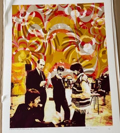 The Beatles en Abbey Rod 1967 impresión psicodélica en color