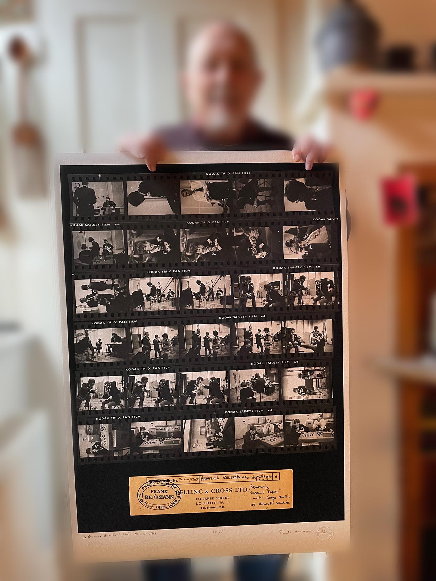 The Beatles übergroßes CONTACT SHEET - FOUND fotografischer s/w-Abzug auf Hannehmuhle im Angebot 4