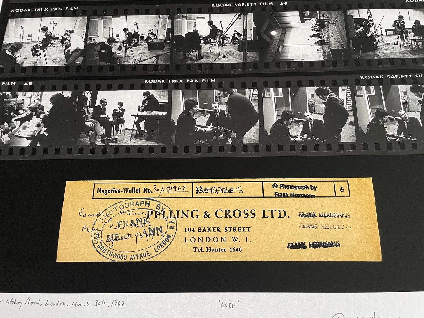 The Beatles oversize CONTACT SHEET - LOST tirage photographique n/b sur papier en vente 3