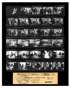Vintage The Beatles oversize CONTACT SHEET - LOST photographic b/w print on paper