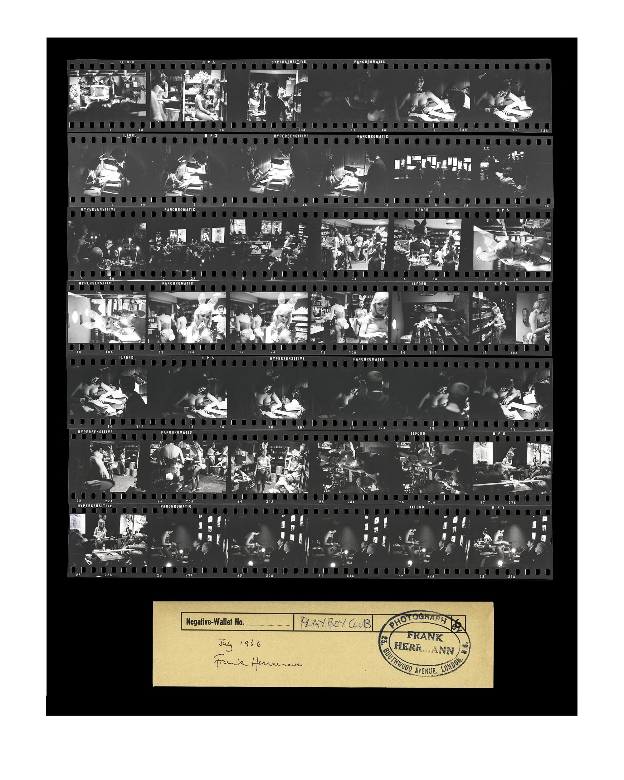 The Playboy Club Oversized b/w contact sheet