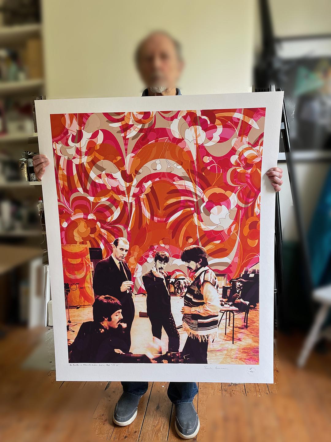 The Beatles negli Studio Abbey Road - ARANCIONE - Portrait Print Arancia di Frank Herrmann