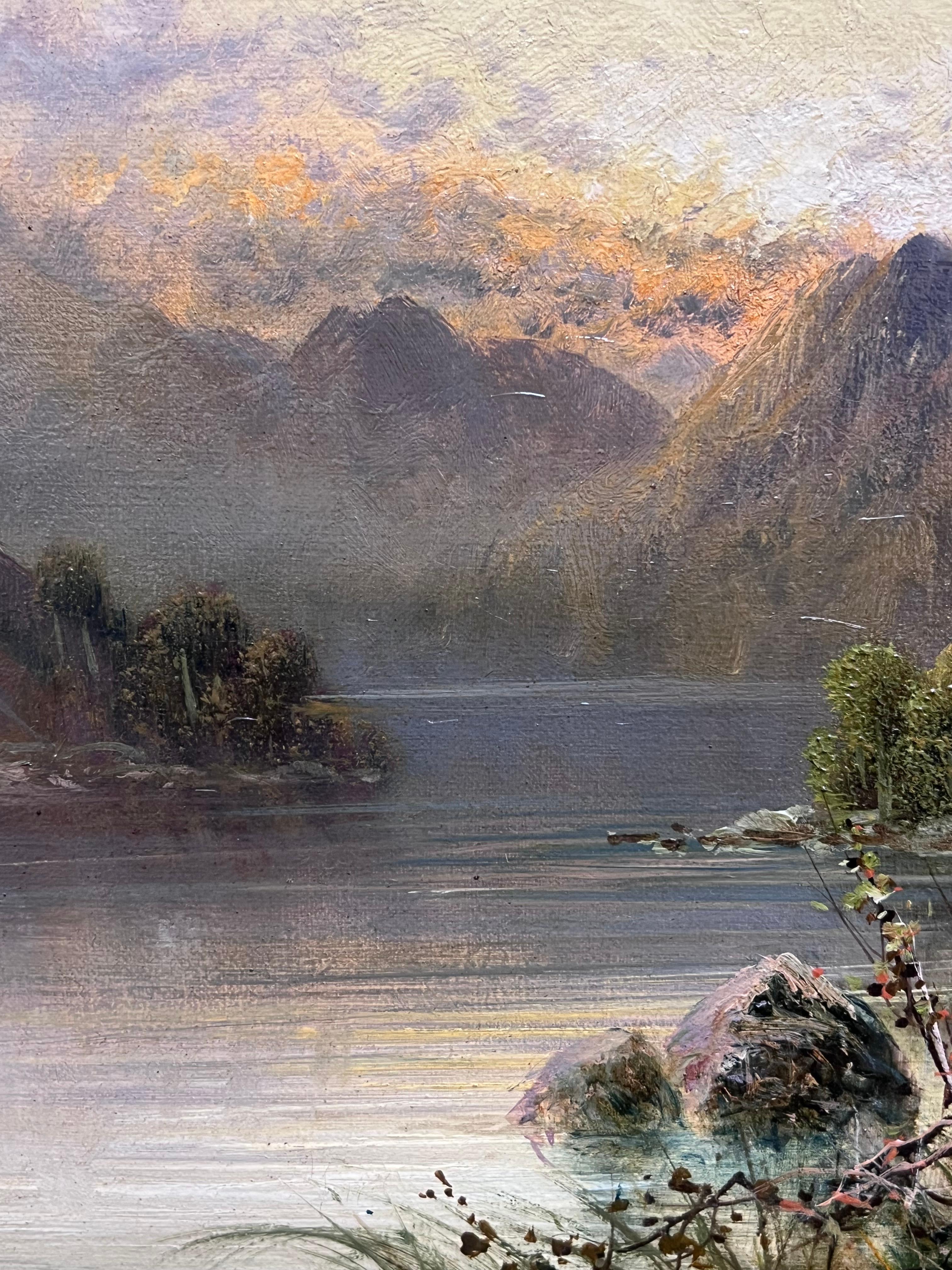 Tarde de verano en las Tierras Altas
por Frank Hider (c. 1861-1933)
firmado, titulado verso
óleo sobre lienzo, enmarcado
enmarcado: 17  x 25 pulgadas
lienzo 12 x 20 pulgadas
Procedencia: Colección privada, Los Cotswolds
Estado: en general, muy buen