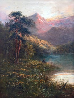 Antique "Sunset in the Highlands"