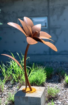 The Possibility of Love - Outdoor Steel Sculpture, Flower Bouquet