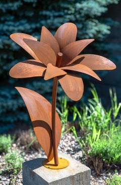 Die Möglichkeit der Liebe – Stahlskulptur für den Außenbereich, Blumenstrauß