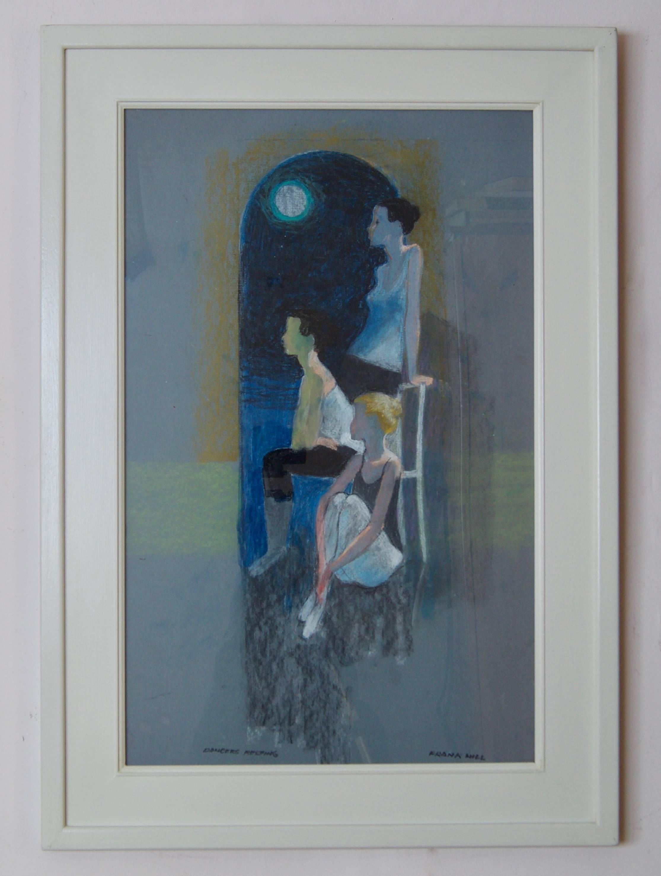 Dancers Resting - Mid-Late 20th Century Impressionist of Ballet by Frank Hill For Sale 1