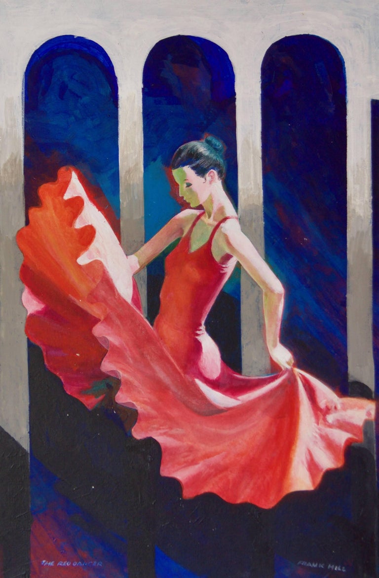Frank Hill - The Red Dancer - Mid-Late 20th Century Figurative Elegant  Ballet by Frank Hill For Sale at 1stDibs