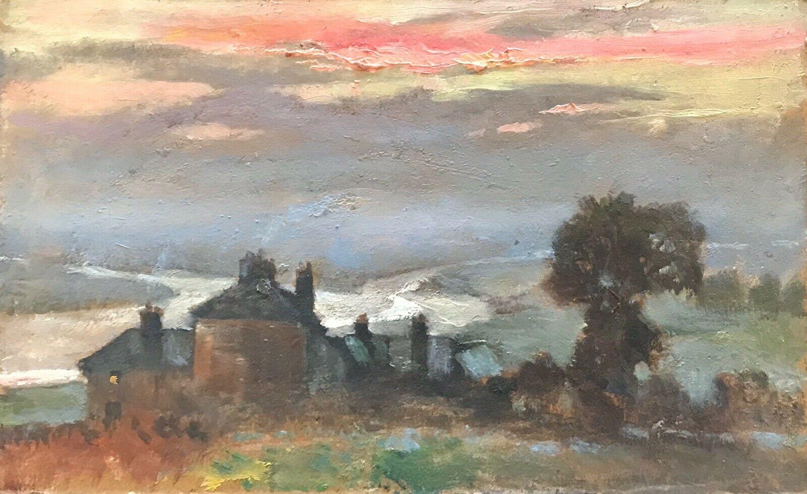 Frank Hobden Landscape Painting - FRANK HOBDEN (1859-1936) FINE 1900s ENGLISH IMPRESSIONIST OIL - AUTUMN MIST