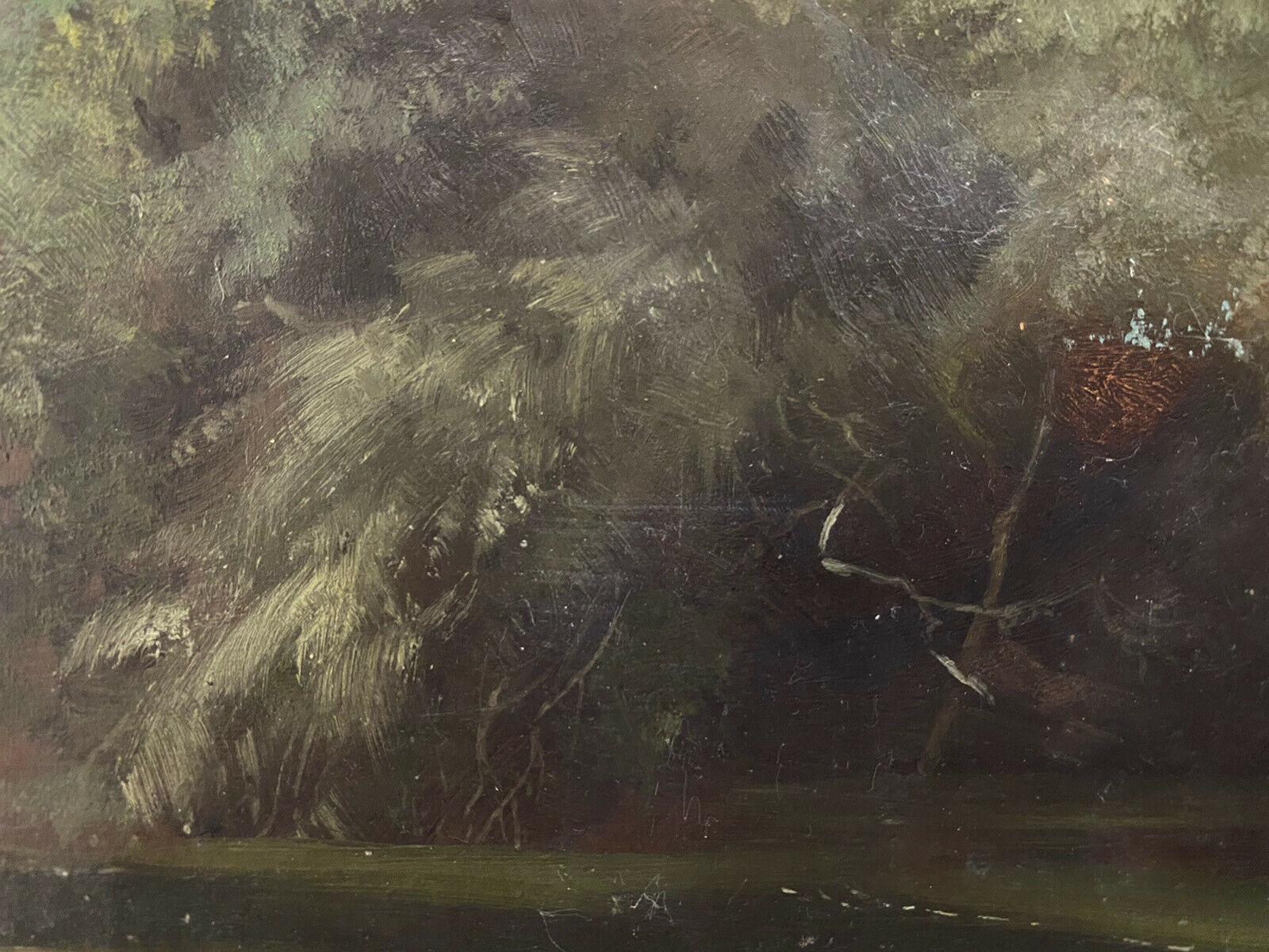 FRANK HOBDEN (1859-1936) FINE 1900s ENGLISH IMPRESSIONIST OIL - RIVER SKETCH - Painting by Frank Hobden