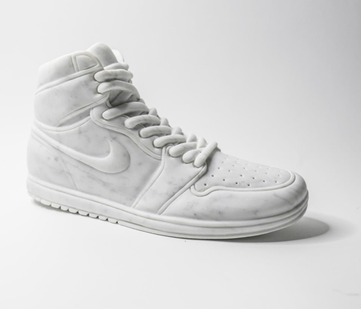White Marble Nike Shoes /Clothing and Fashion Sculpture / 