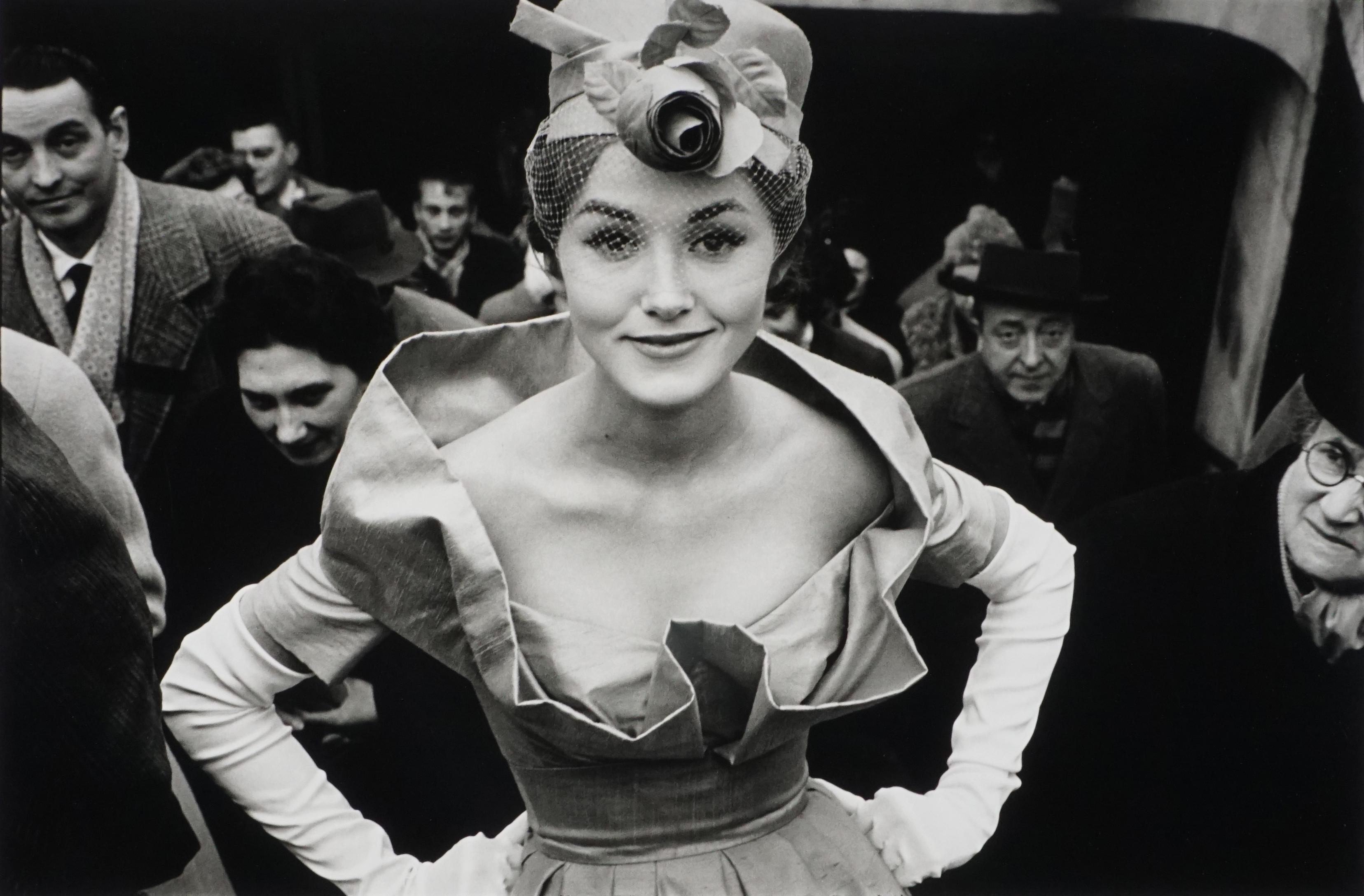Frank Horvat Black and White Photograph - For Jours De France, Paris - Monique Dutto, 1958 (printed 1995)