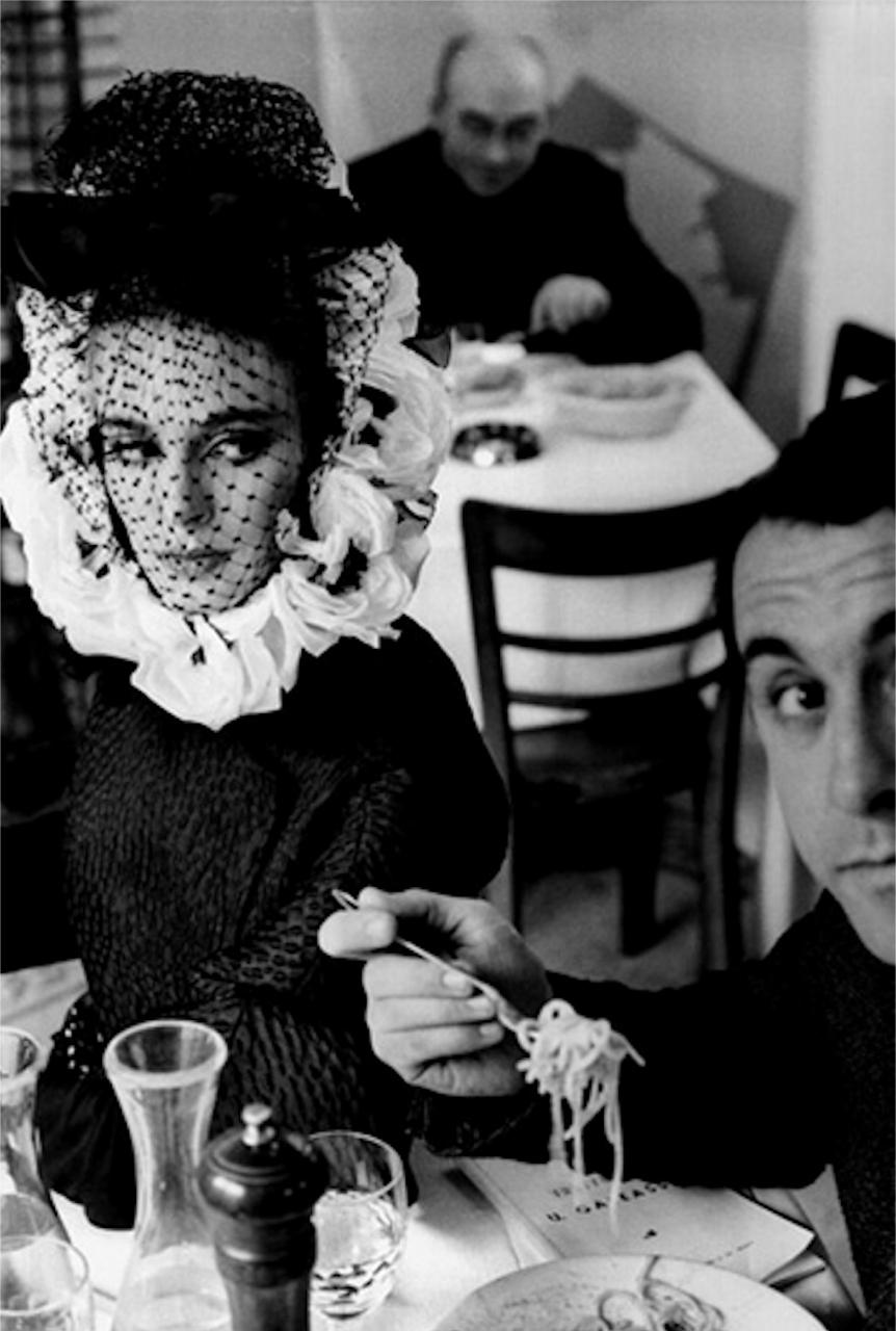 HB Collections Rome A (model with spaghetti) - Photograph by Frank Horvat