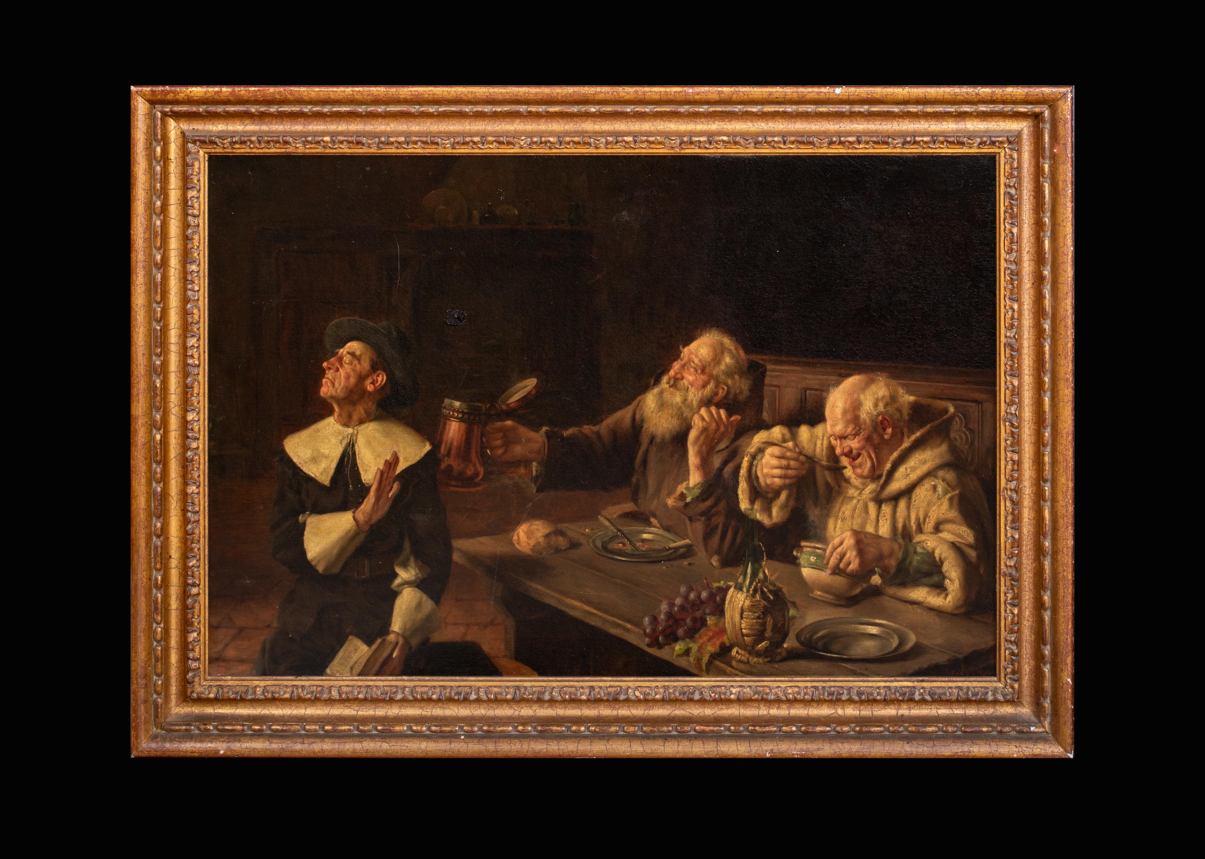 A Drink To The King, 19th Century   by Frank HYDE (1849-1937) - Painting by Frank Hyde
