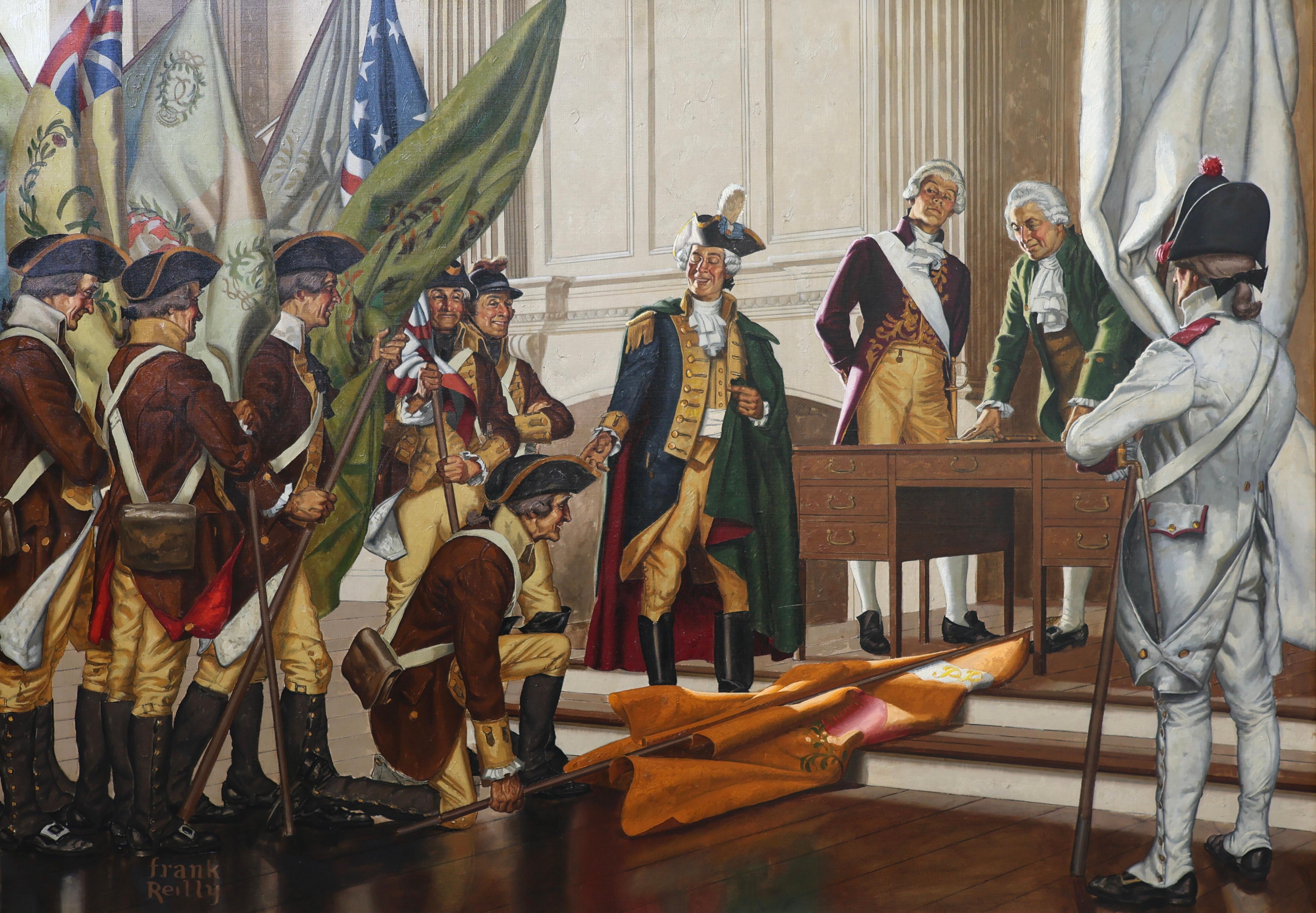 Presenting Captured Yorktown Battle Flags - Philadelphia Blended Whisky Ad