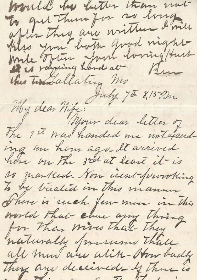 - A touching handwritten love letter by one of the most legendary outlaws of the Old West, Frank James

The letter, dated July 7, 1883, was written by James to his wife whilst he was in jail in Gallatin, Missouri.

He was awaiting trial for