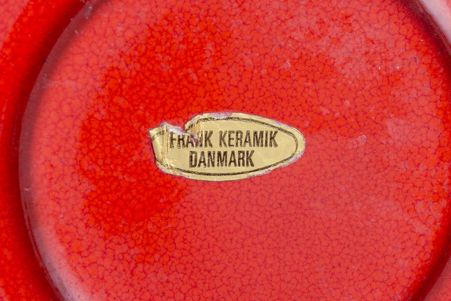 Frank Keramik, Dänemark. Paar Vasen aus glasiertem Steingut. 1970s (Tonware) im Angebot