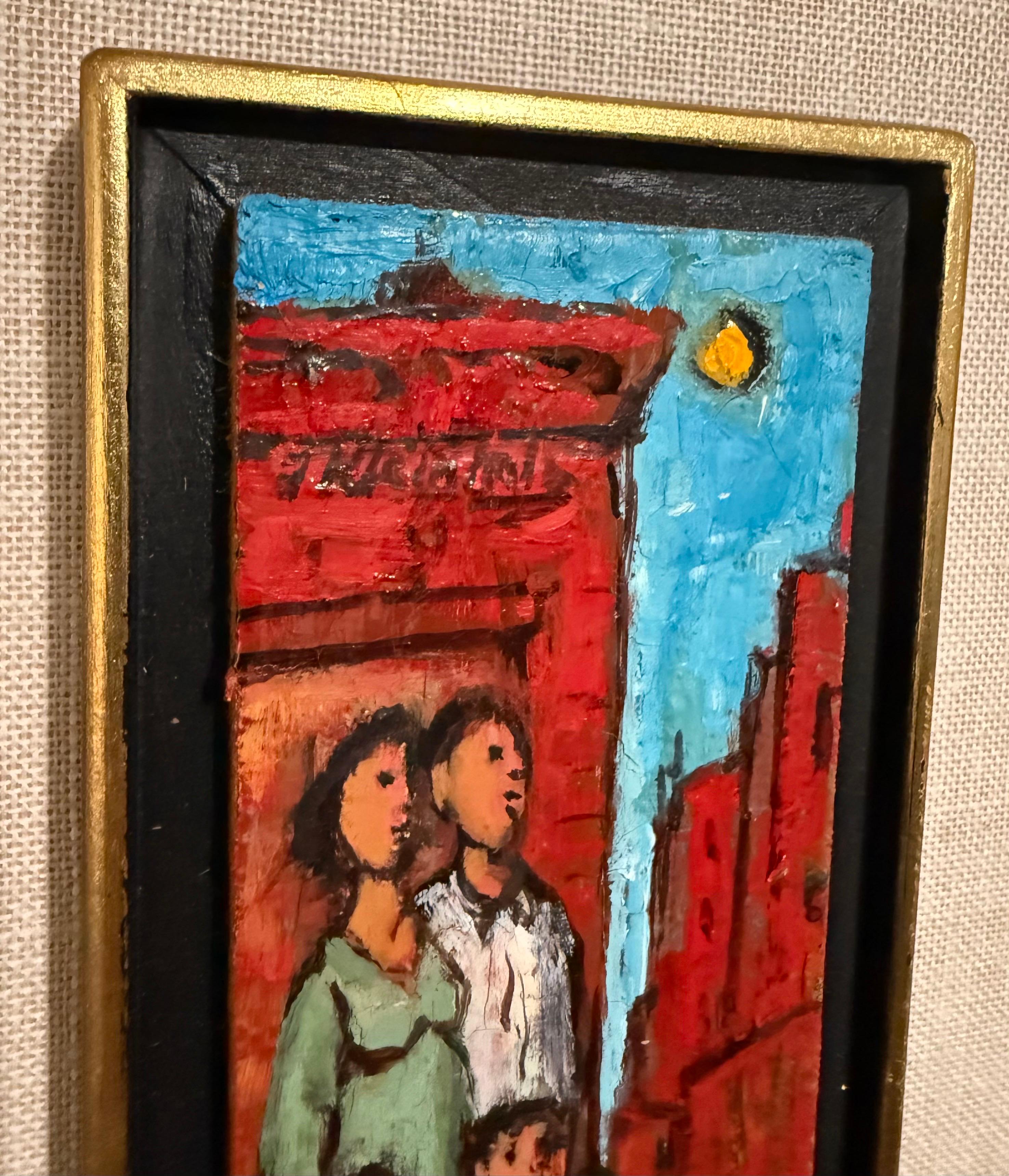 Mid Century Ölgemälde Familie auf Feuer Escape Frank Kleinholz WPA NYC Tenements im Angebot 9