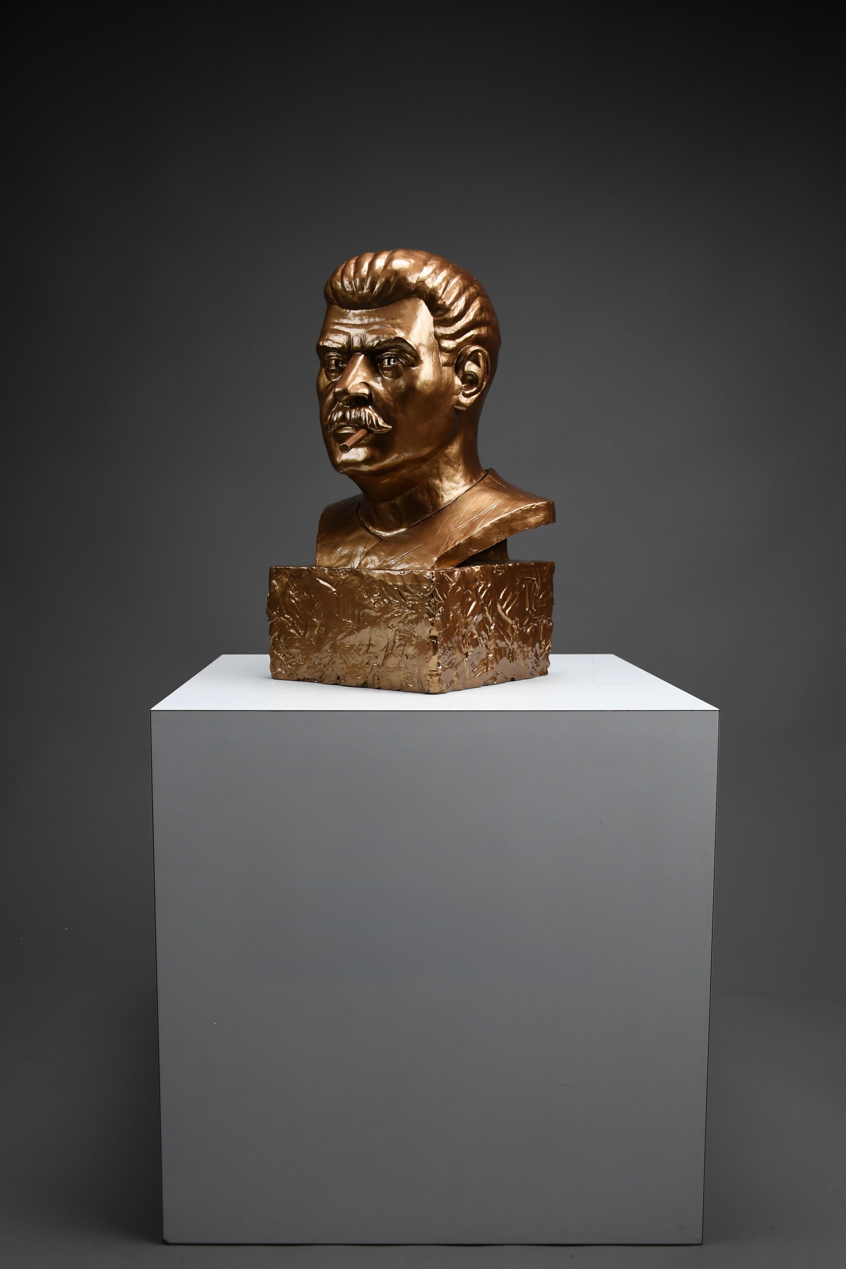 Frank Kozik x Kidrobot “Smokin’ Joe Stalin” Vinyl Bronze Bust, 2007 — Limited Edition of 50

A rare and iconic piece from the late legendary artist Frank Kozik, this limited edition bronze Stalin bust, titled “Smokin’ Joe Stalin,” was released by