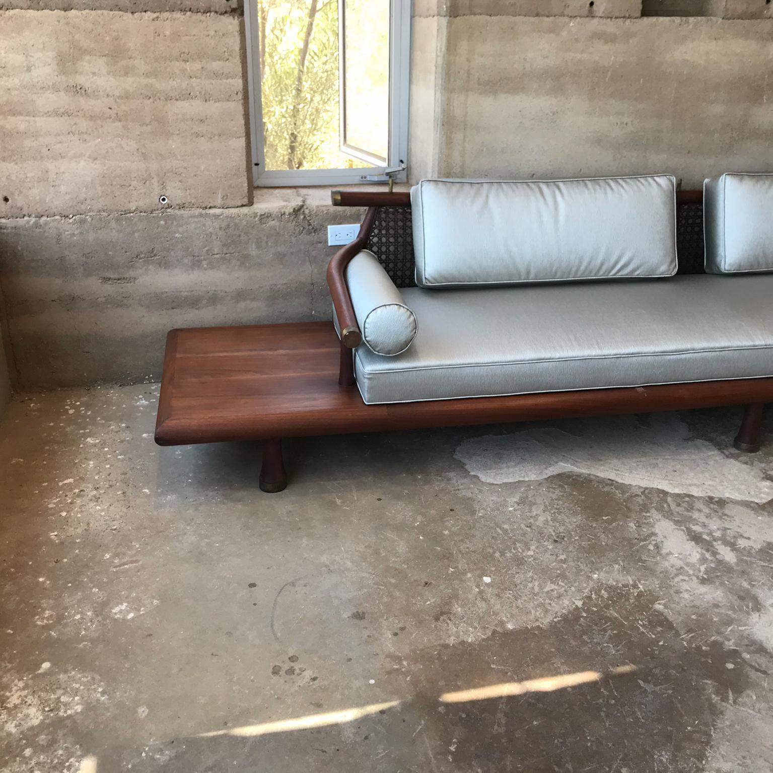sofa with attached table