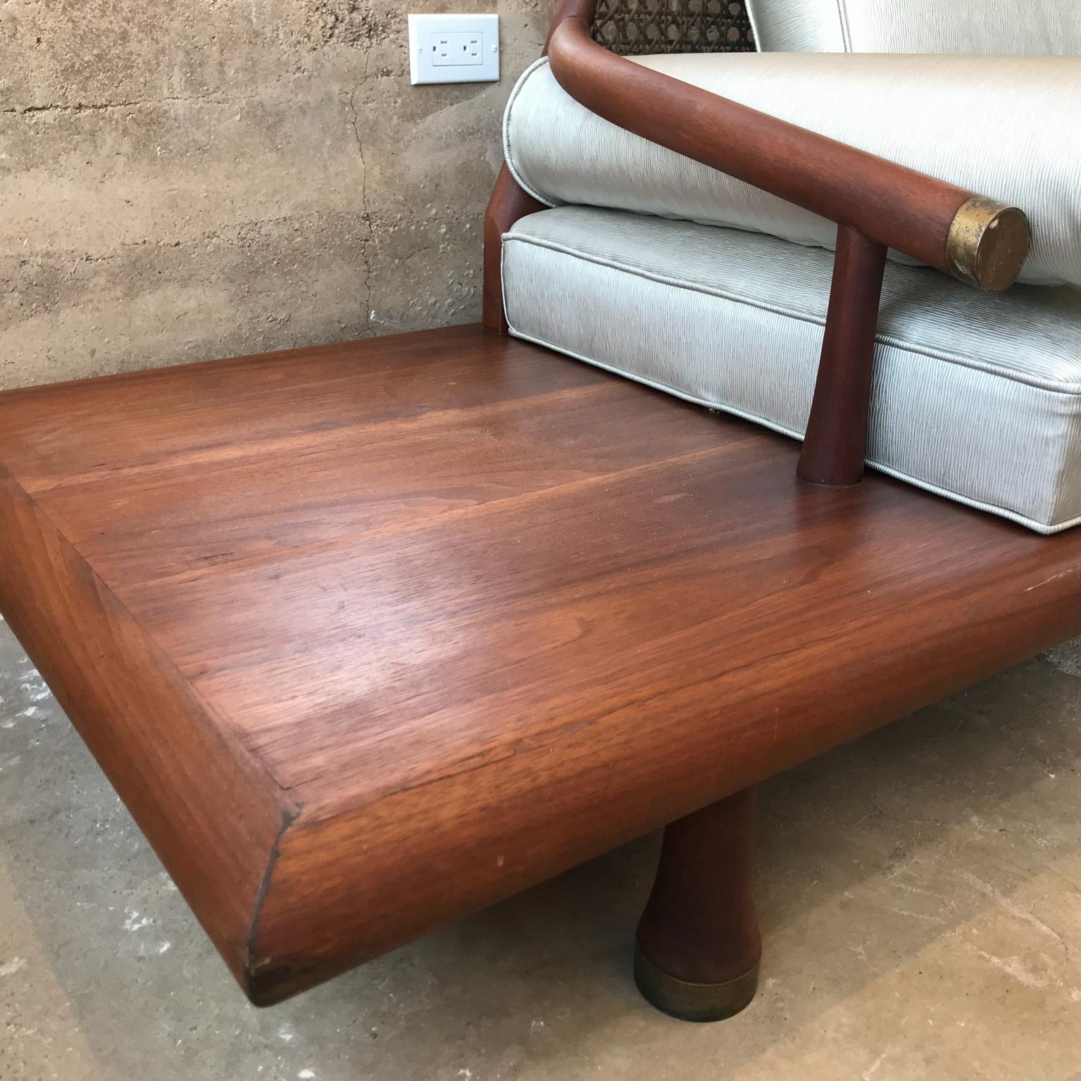 Mexican 1950s Frank Kyle Floating Mahogany Sofa End Tables Mexico City For Sale