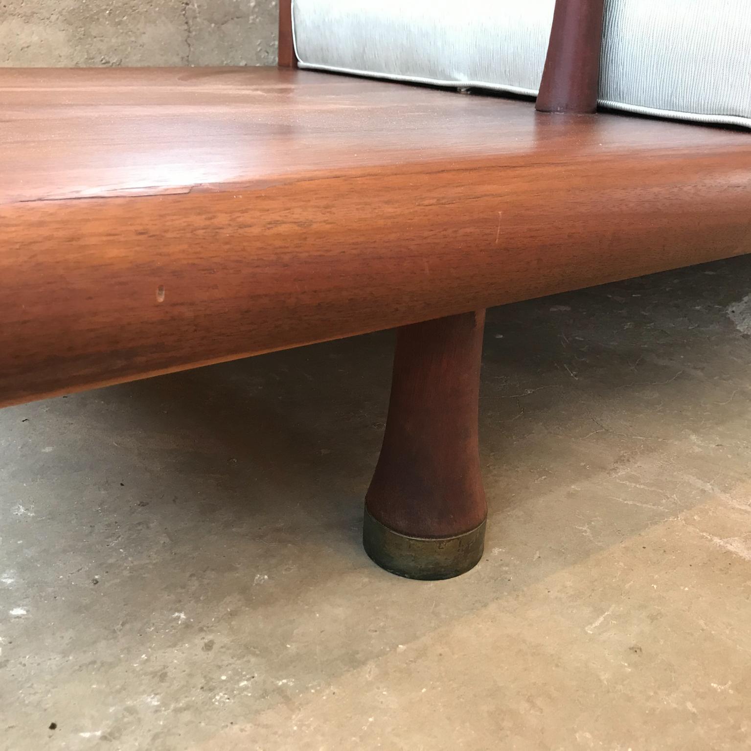 1950s Frank Kyle Floating Mahogany Sofa End Tables Mexico City In Good Condition For Sale In Chula Vista, CA